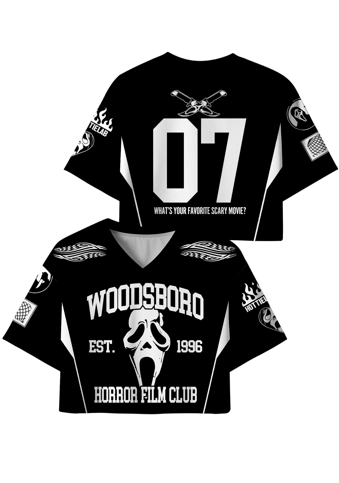 Woodsboro Y2K Crop Sport Jersey Shirts