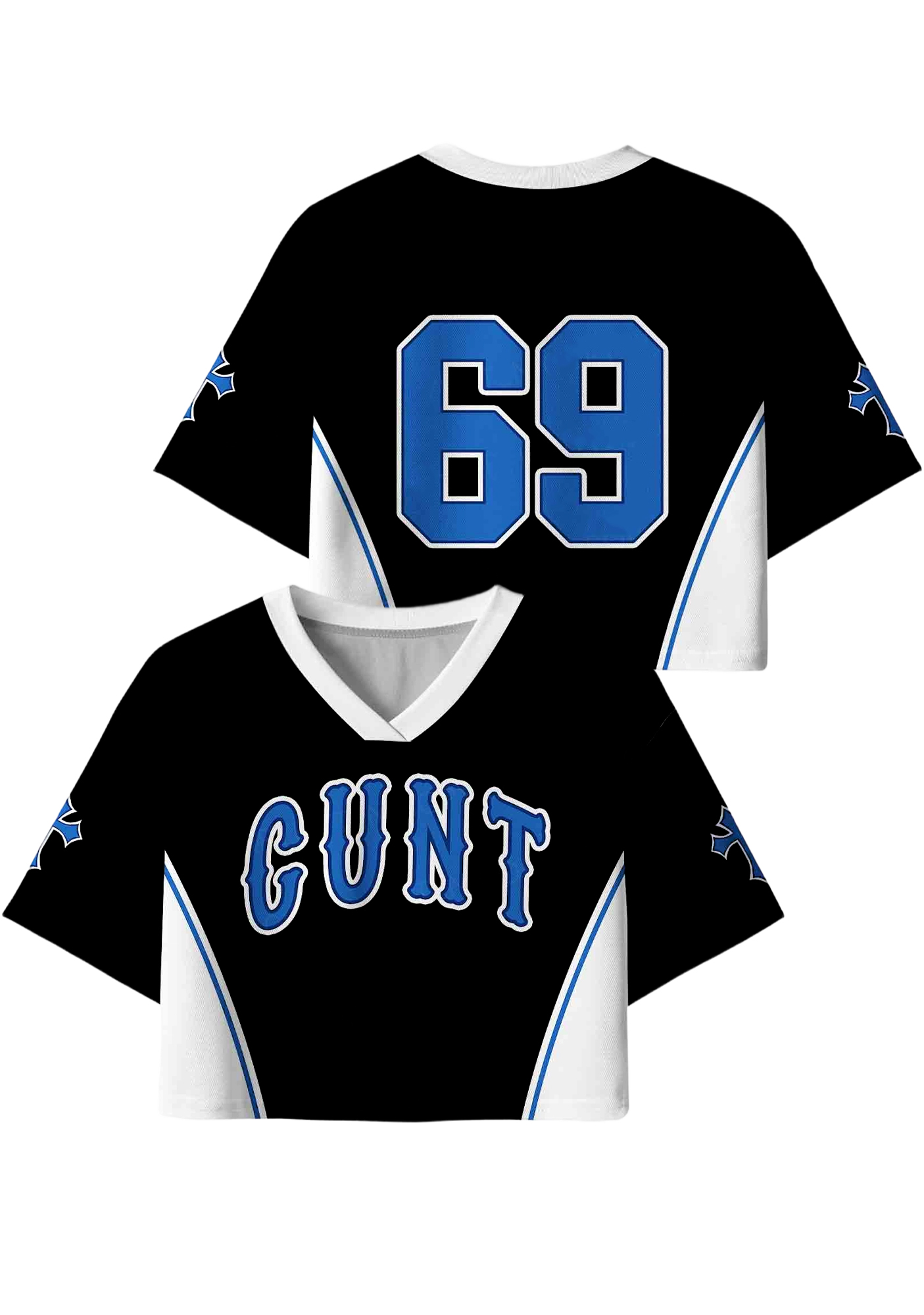 Cunt Y2K Crop Sport Jersey Shirts