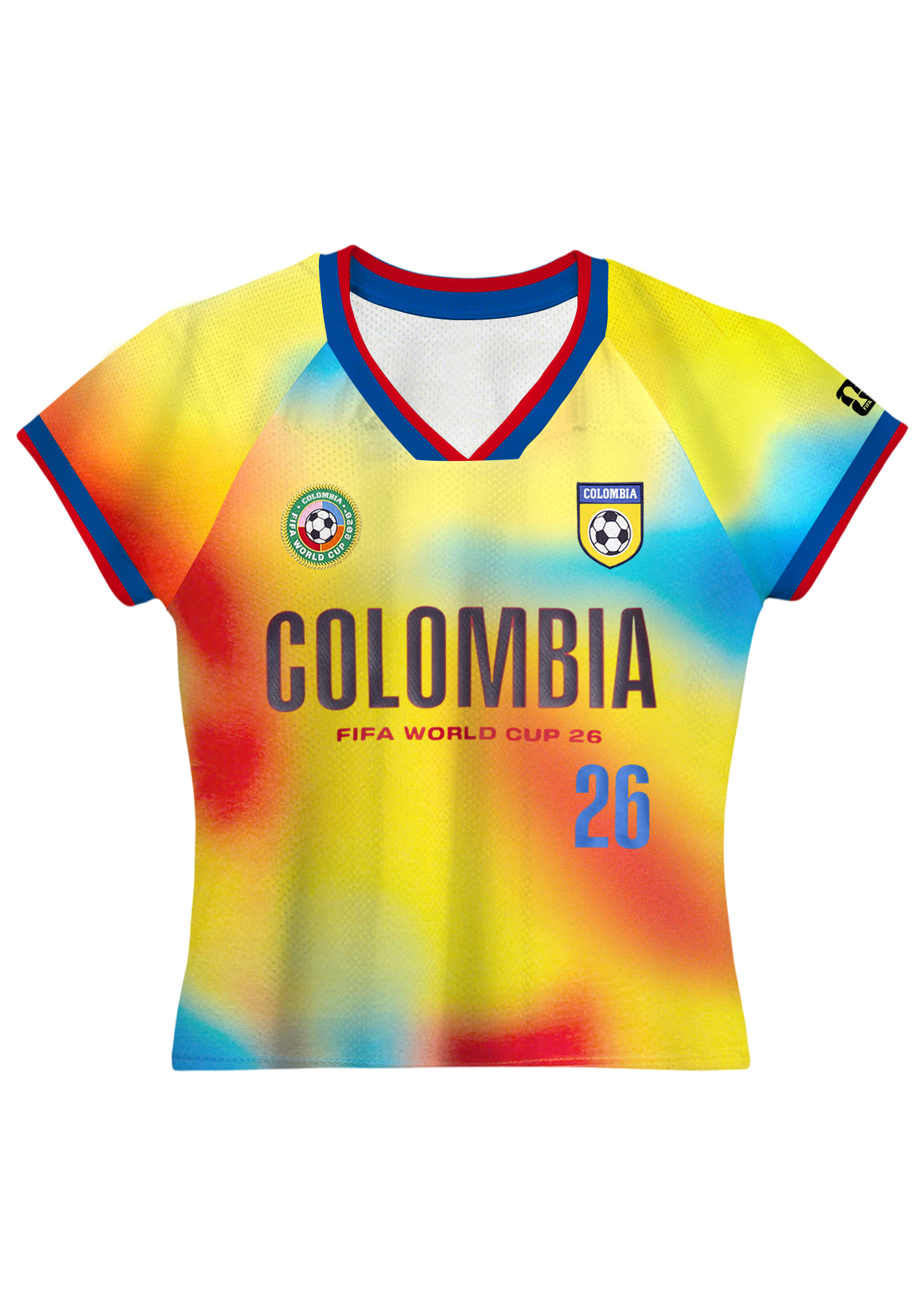 Vibrant Tie Dye Colombia 26 Mesh Jersey Top