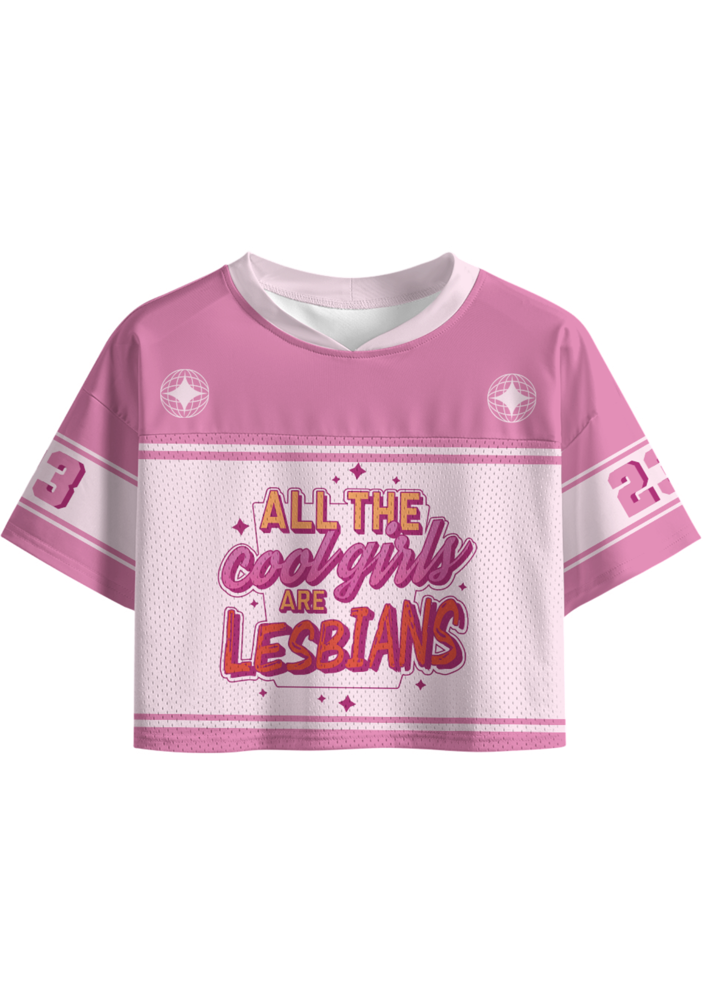 All The Cool Girls Are Lesbians Crop Sports Jersey