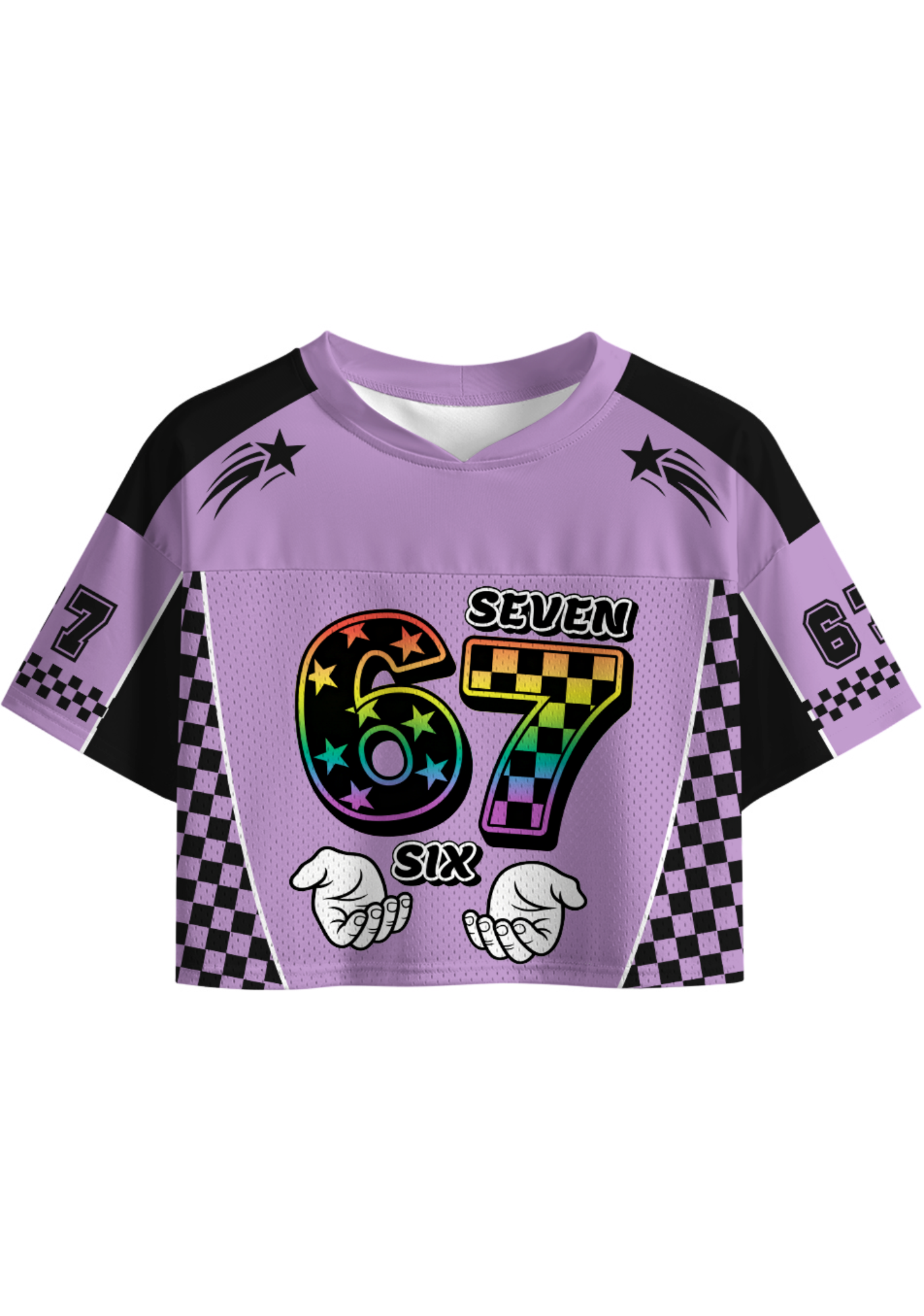 Rainbow 67 Crop Sports Jersey