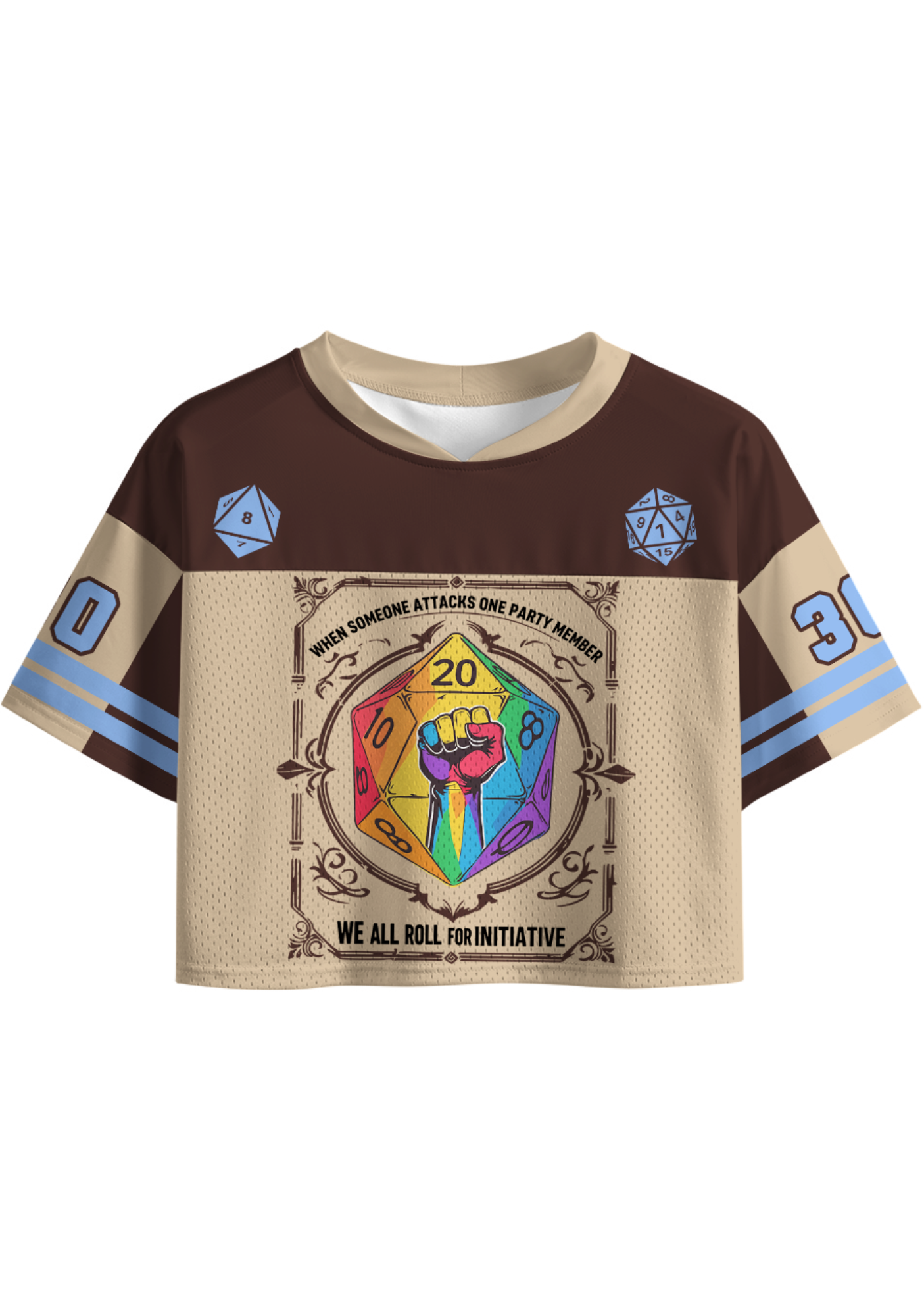 We All Roll for Initiative Crop Sports Jersey