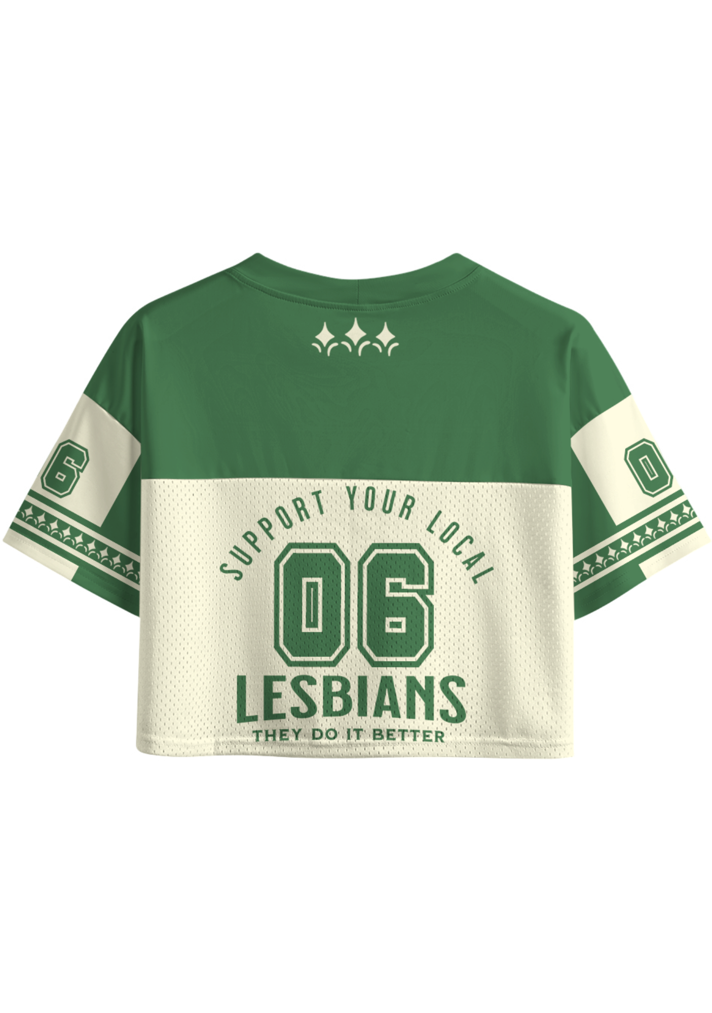 Support Your Local Lesbians Sapphic Crop Sports Jersey