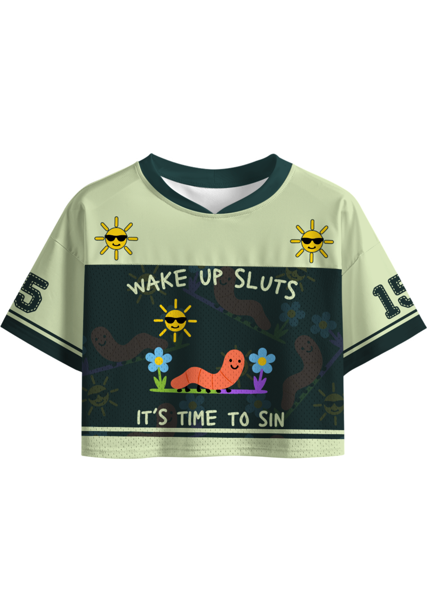 Wake Up Sluts Crop Sports Jersey