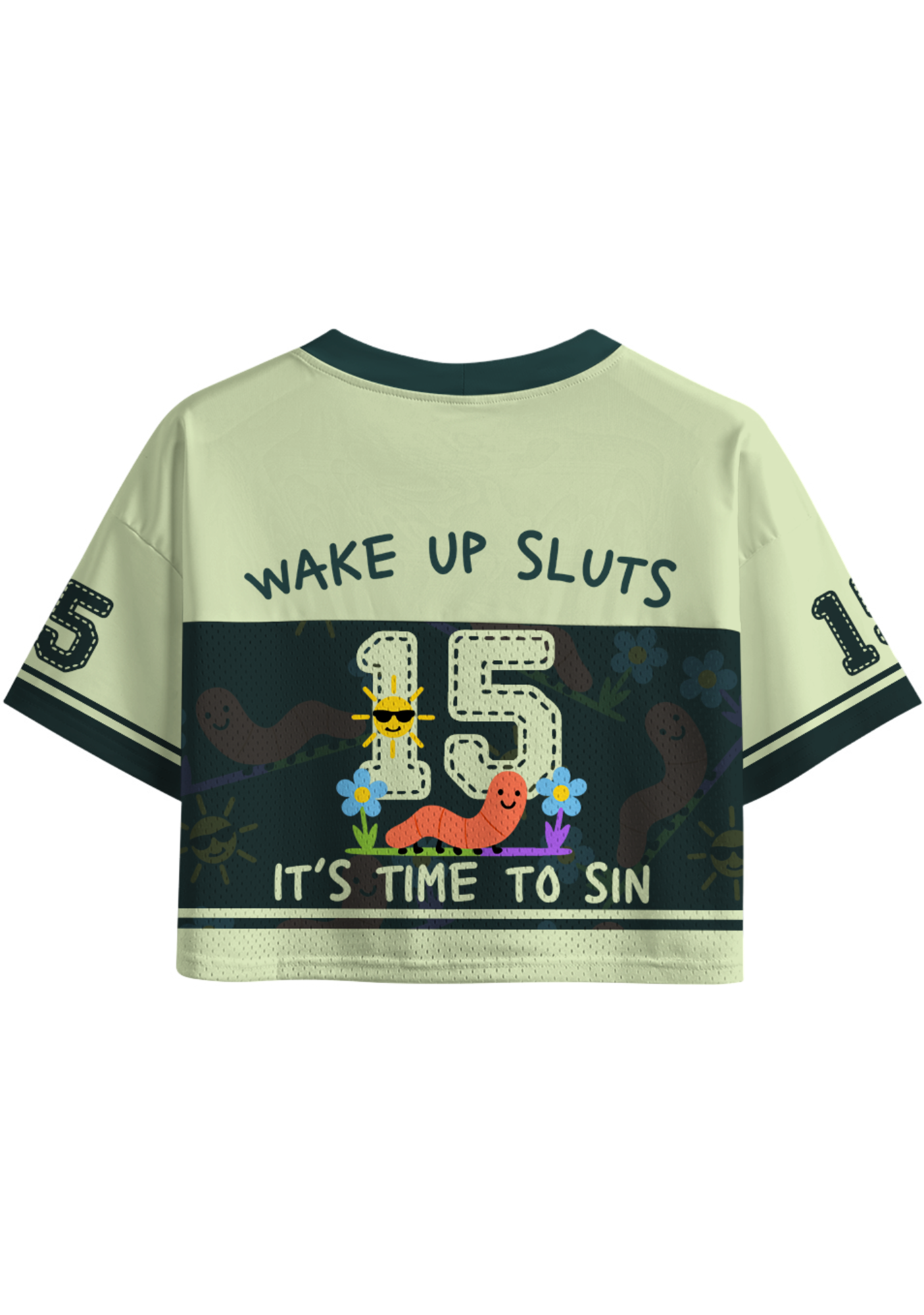 Wake Up Sluts Crop Sports Jersey