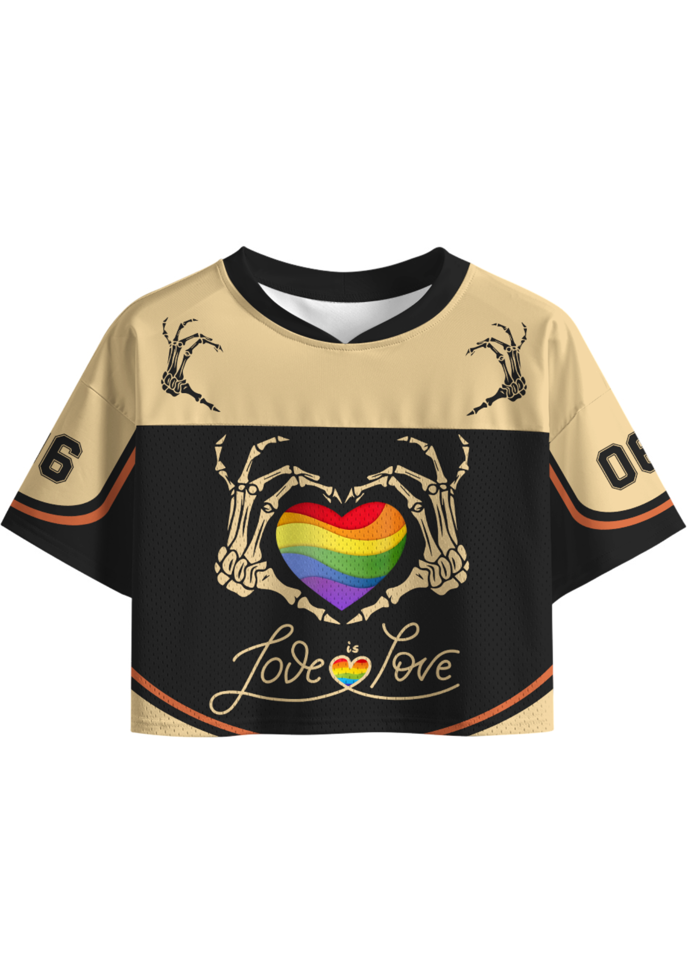 LOVE IS LOVE Crop Sports Jersey