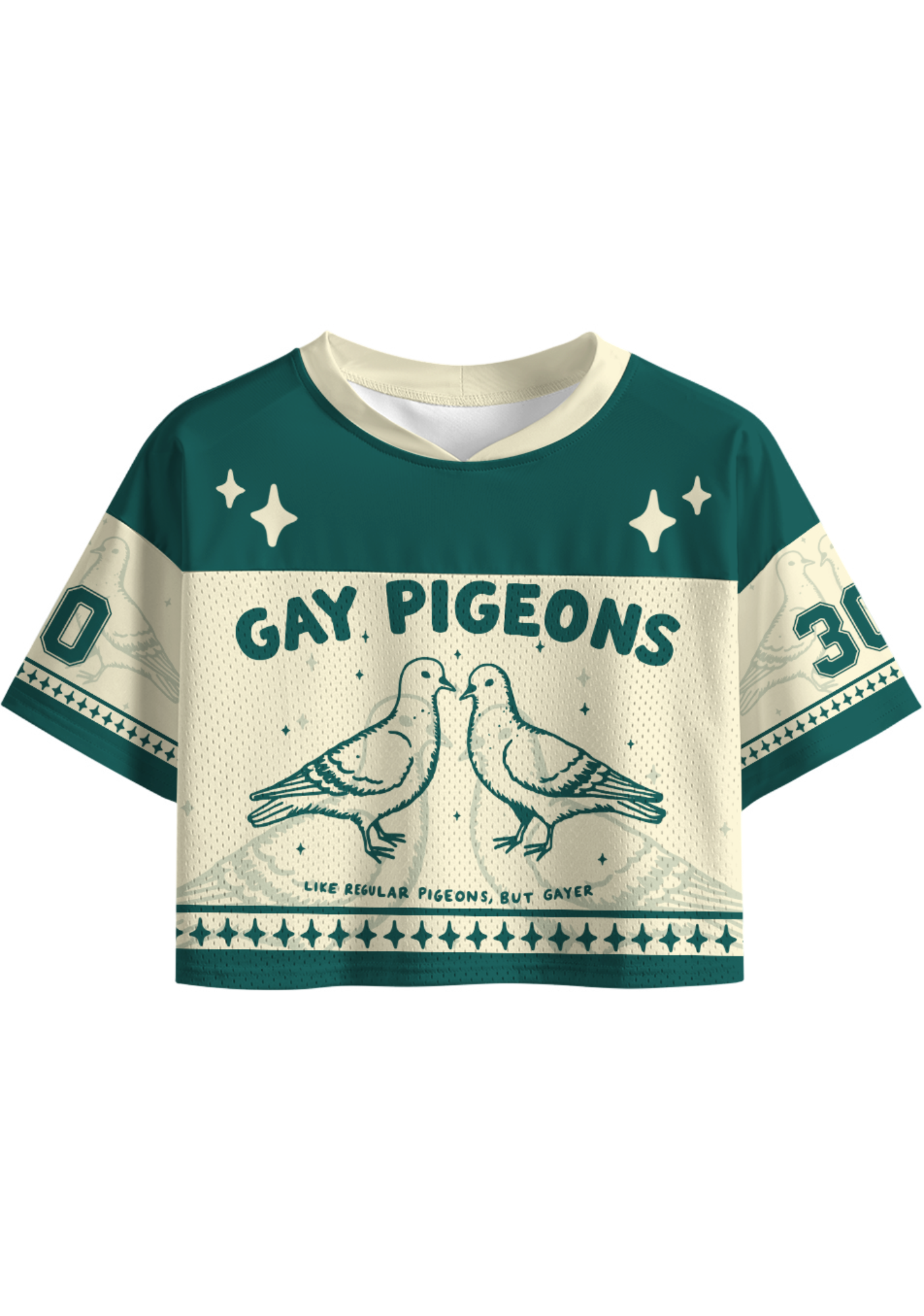Gay Pigeons Crop Sports Jersey