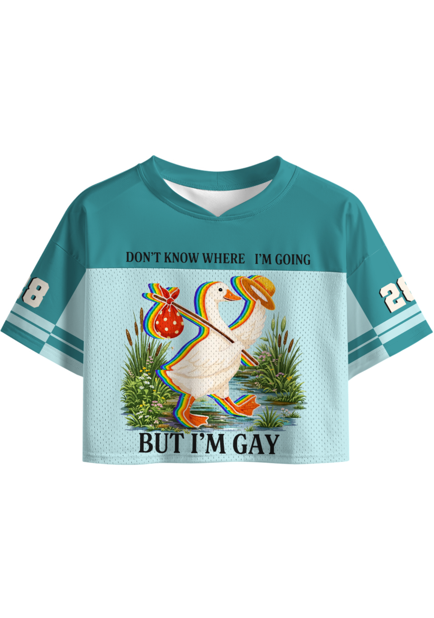 I Don’t Know Where I’m Going But I’m Gay Crop Sports Jersey