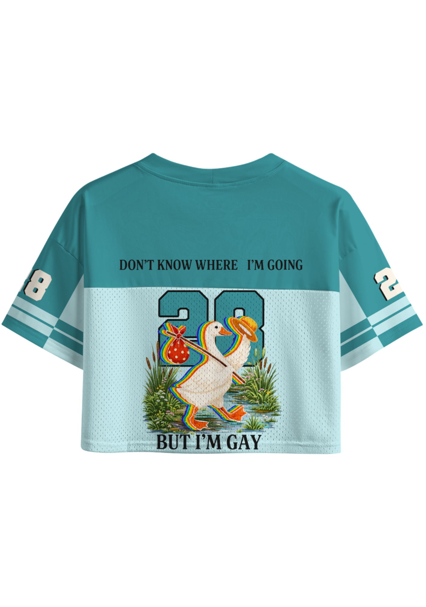I Don’t Know Where I’m Going But I’m Gay Crop Sports Jersey