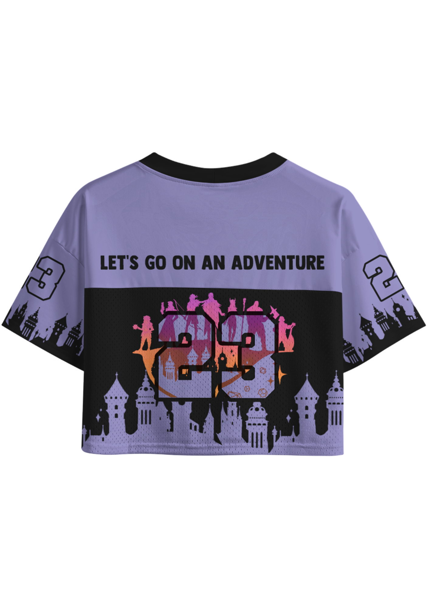 Rainbow DnD - Let's go on an adventure Crop Sports Jersey