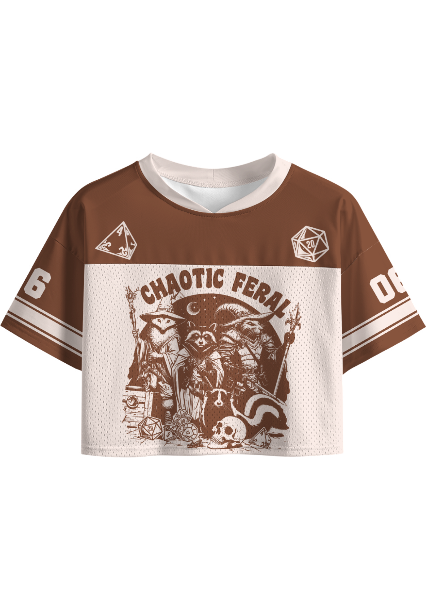 Chaotic Feral, dnd Crop Sports Jersey