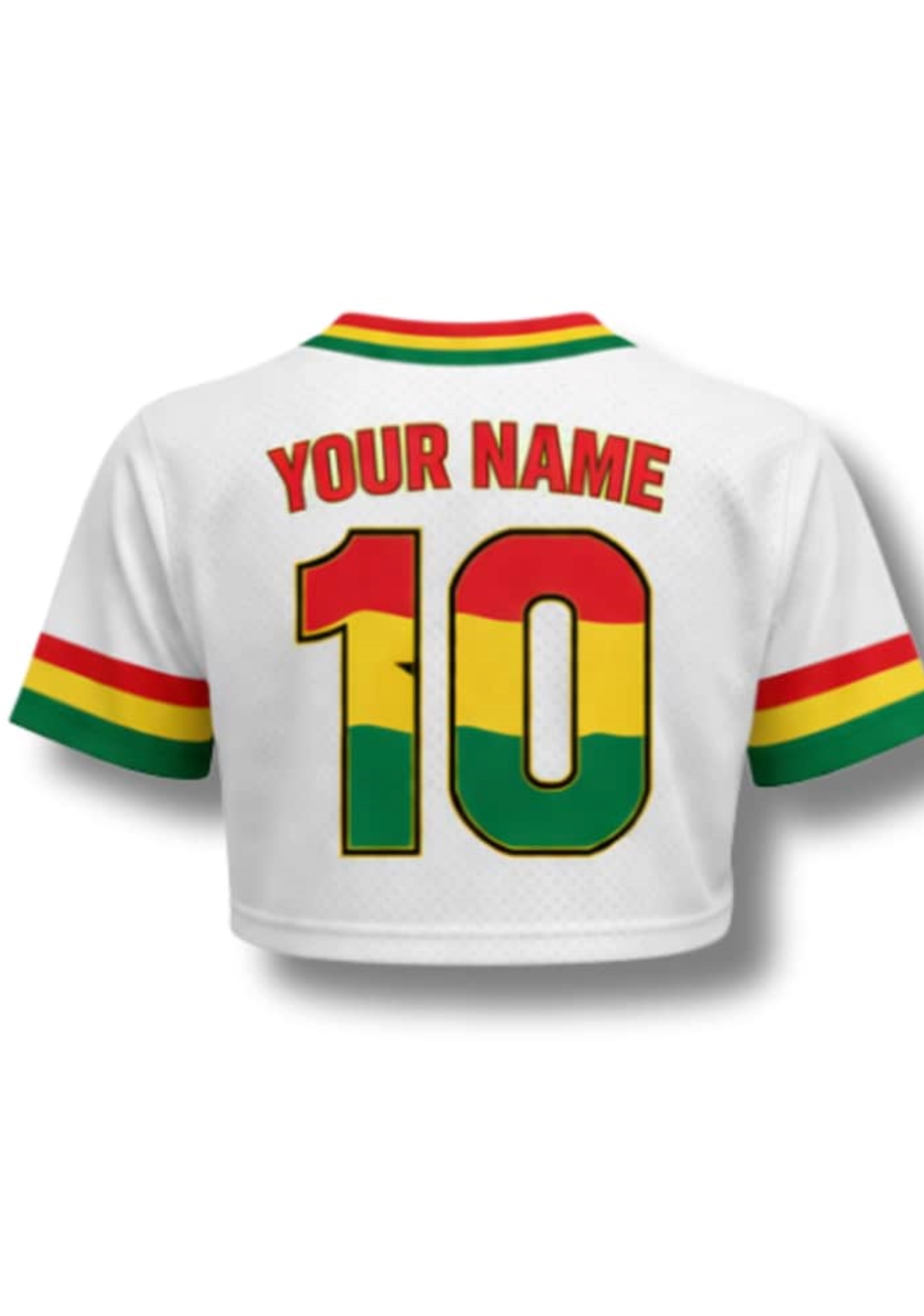 Ghana Soccer Crop Top Jersey Custom Name Number 