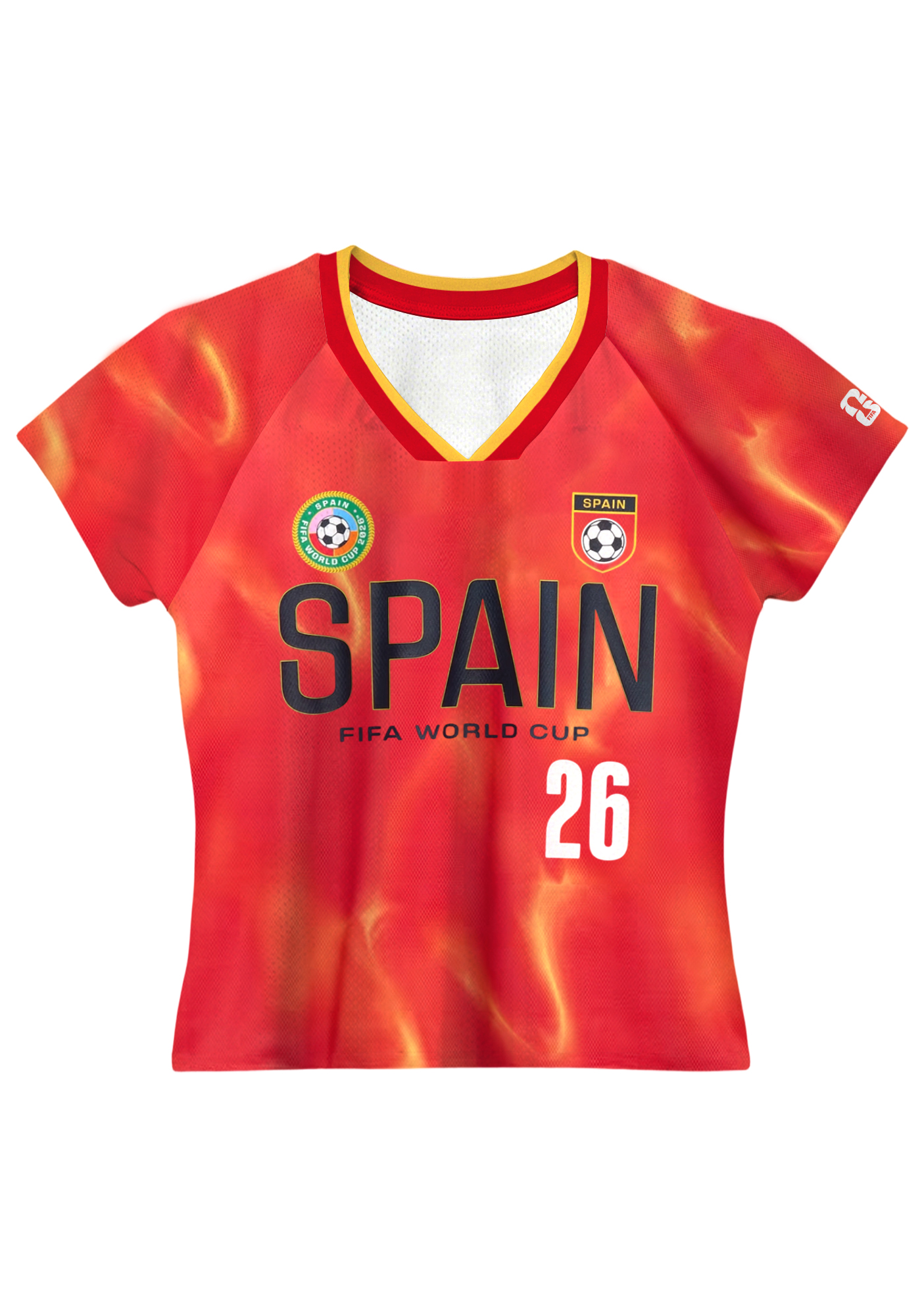 Flame Tie-Dye Spain 26 Mesh Jersey Top