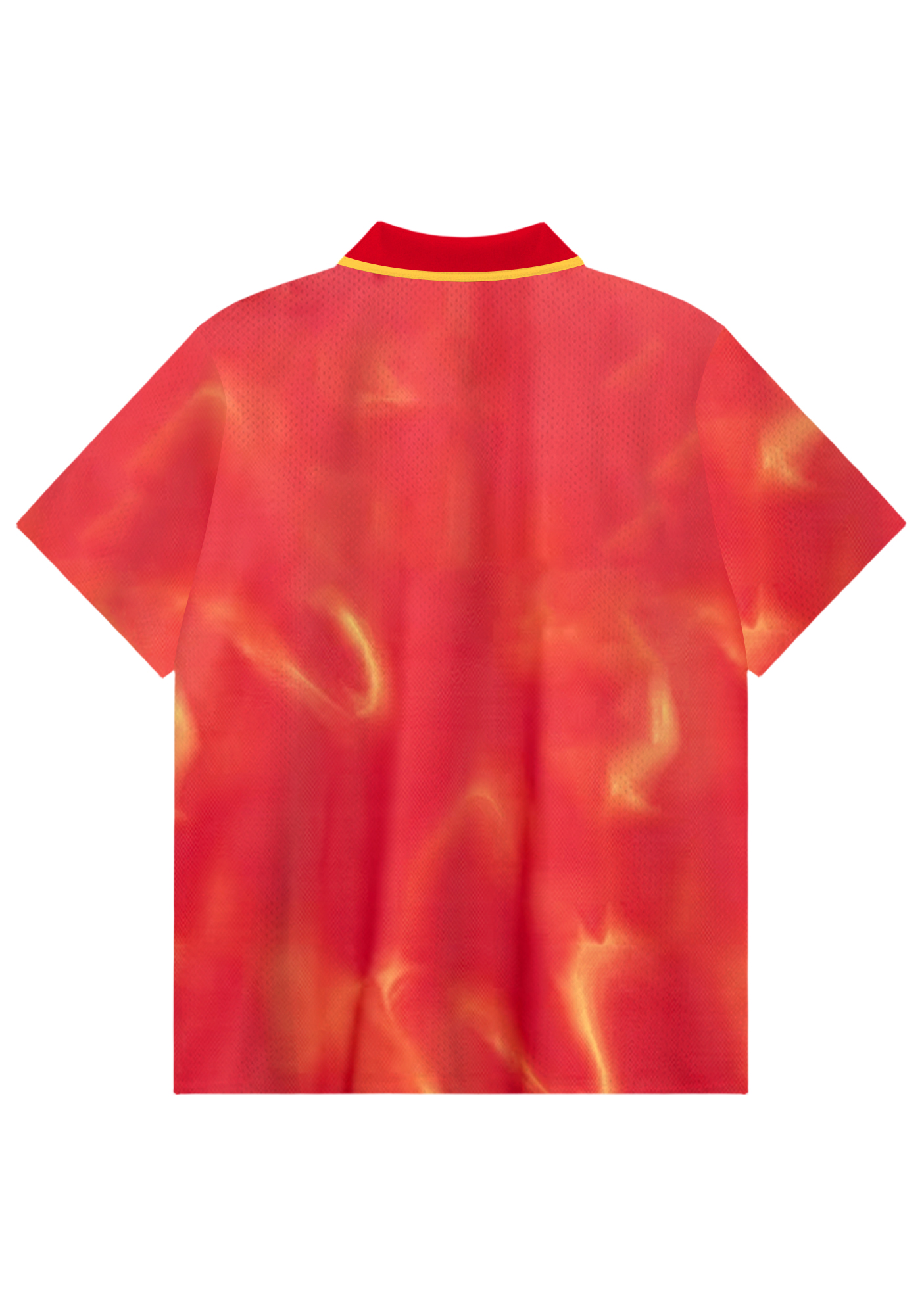 Flame Tie-Dye Spain 26 Collared Soccer Jersey
