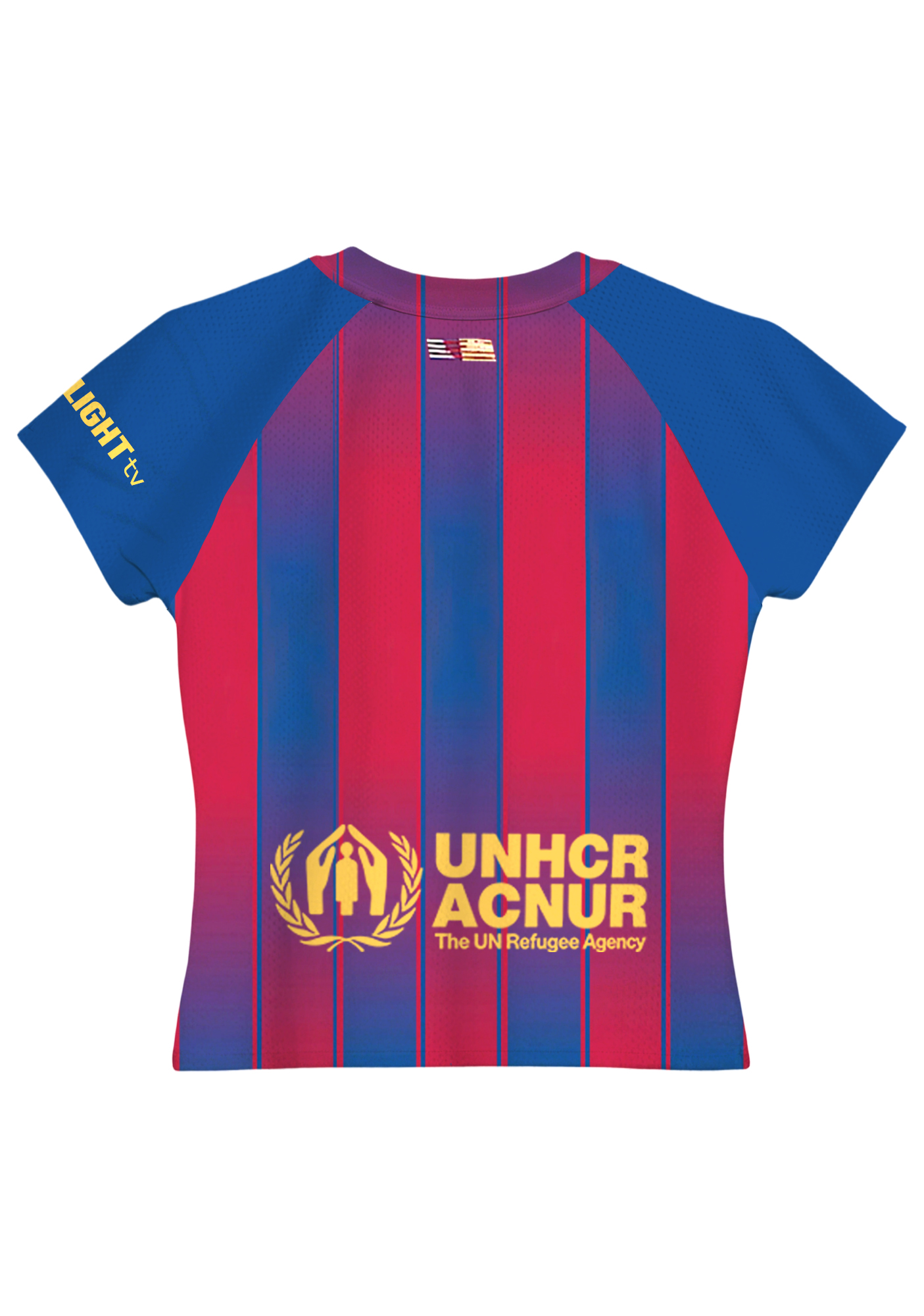 Barcelona Gradient Striped Mesh Jersey Top