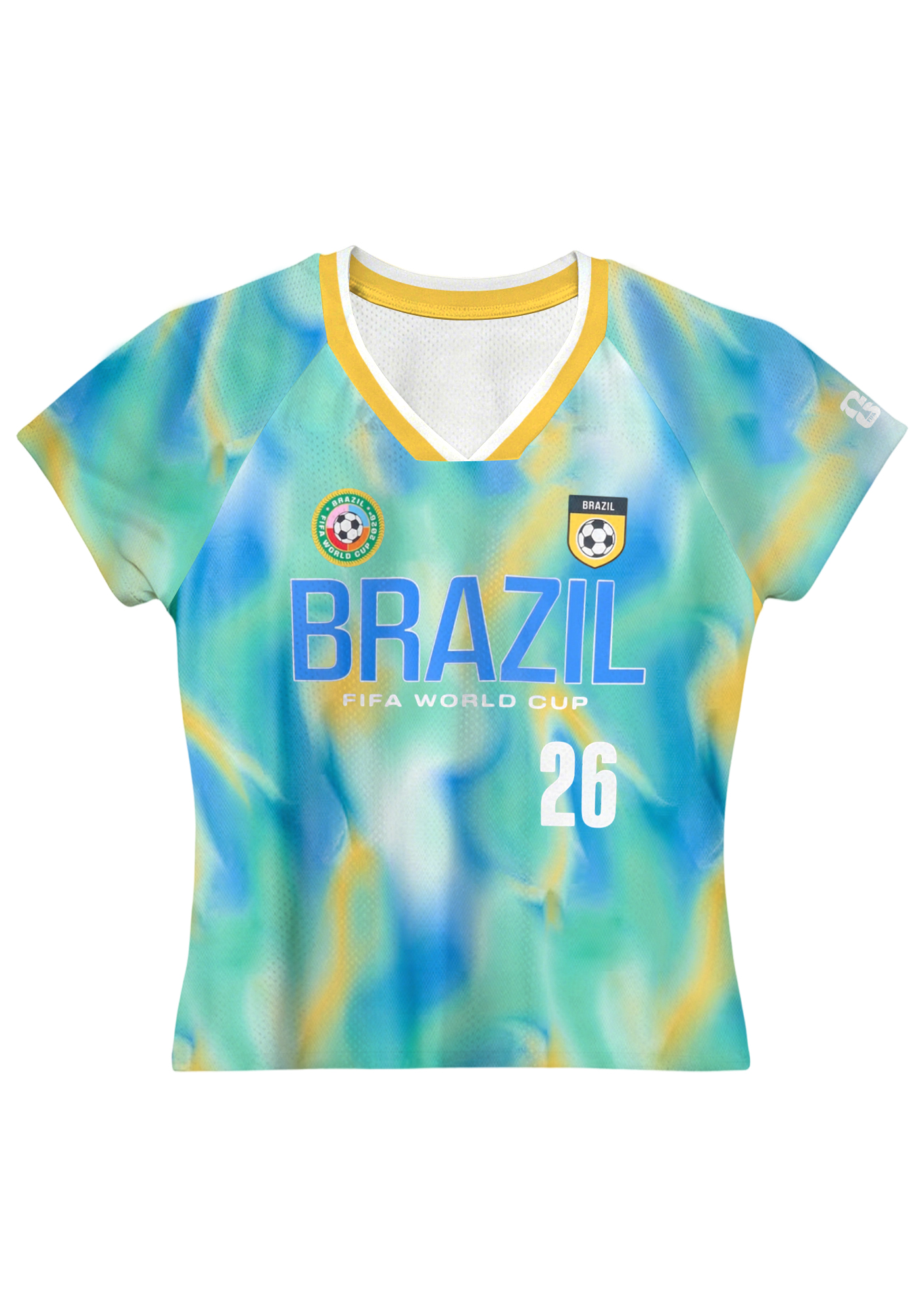 Brazil #26 Tie Dye Mesh Jersey Top
