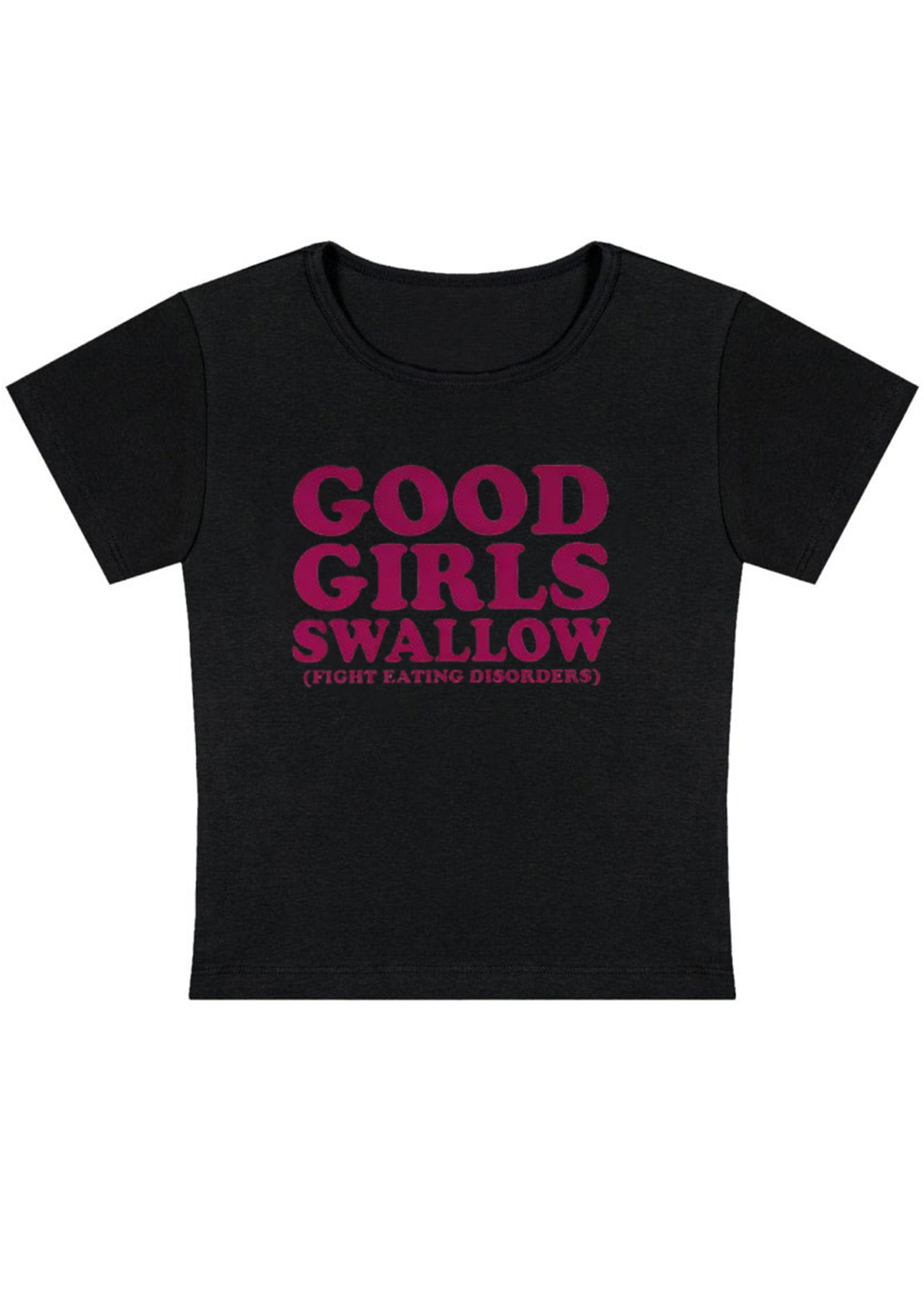 Good Girls Swallow Y2k Baby Tee