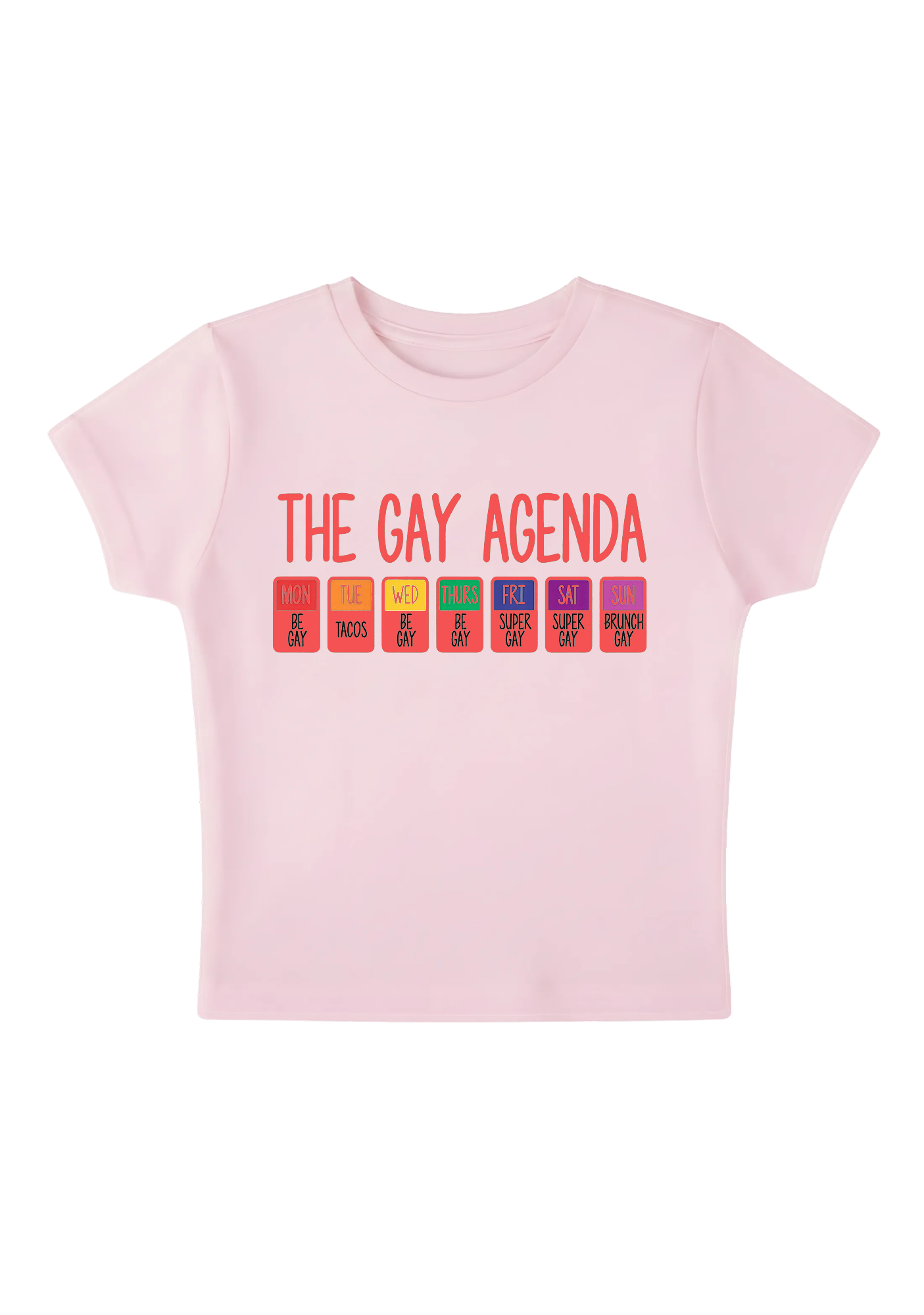 The Gay Agenda Y2K Baby Tee