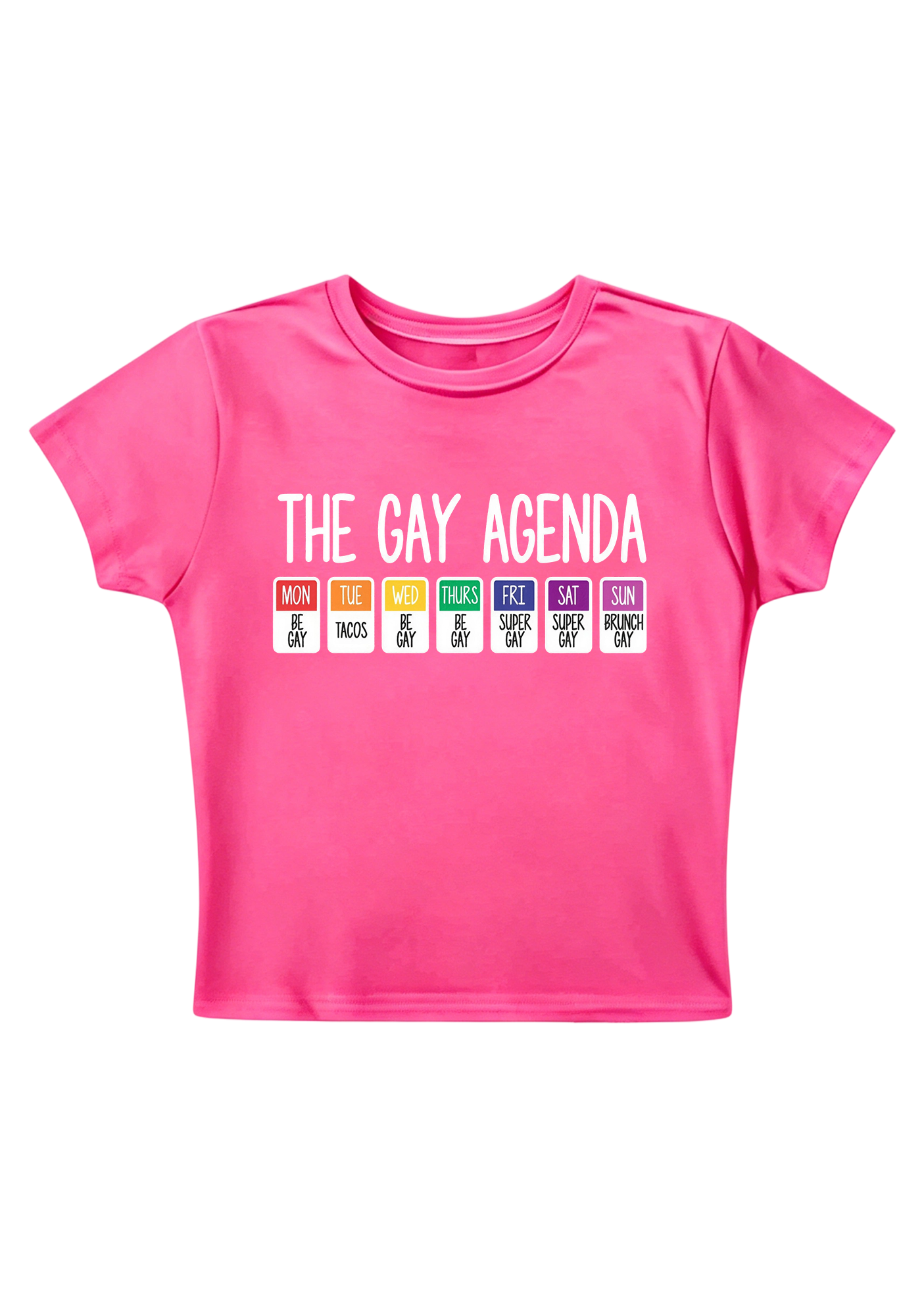 The Gay Agenda Y2K Baby Tee