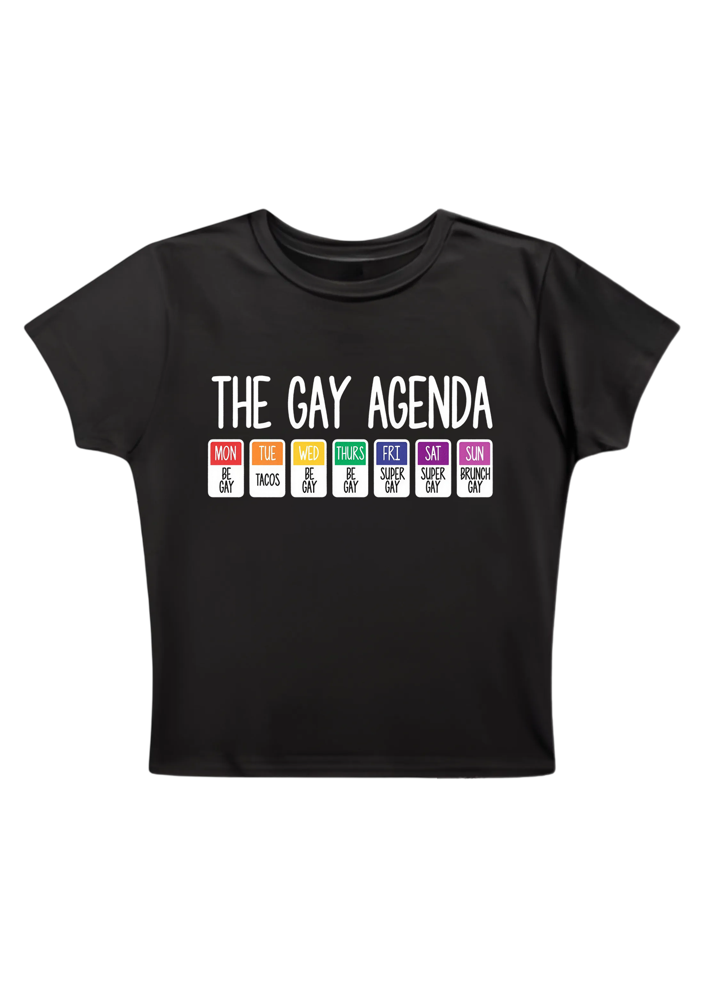 The Gay Agenda Y2K Baby Tee