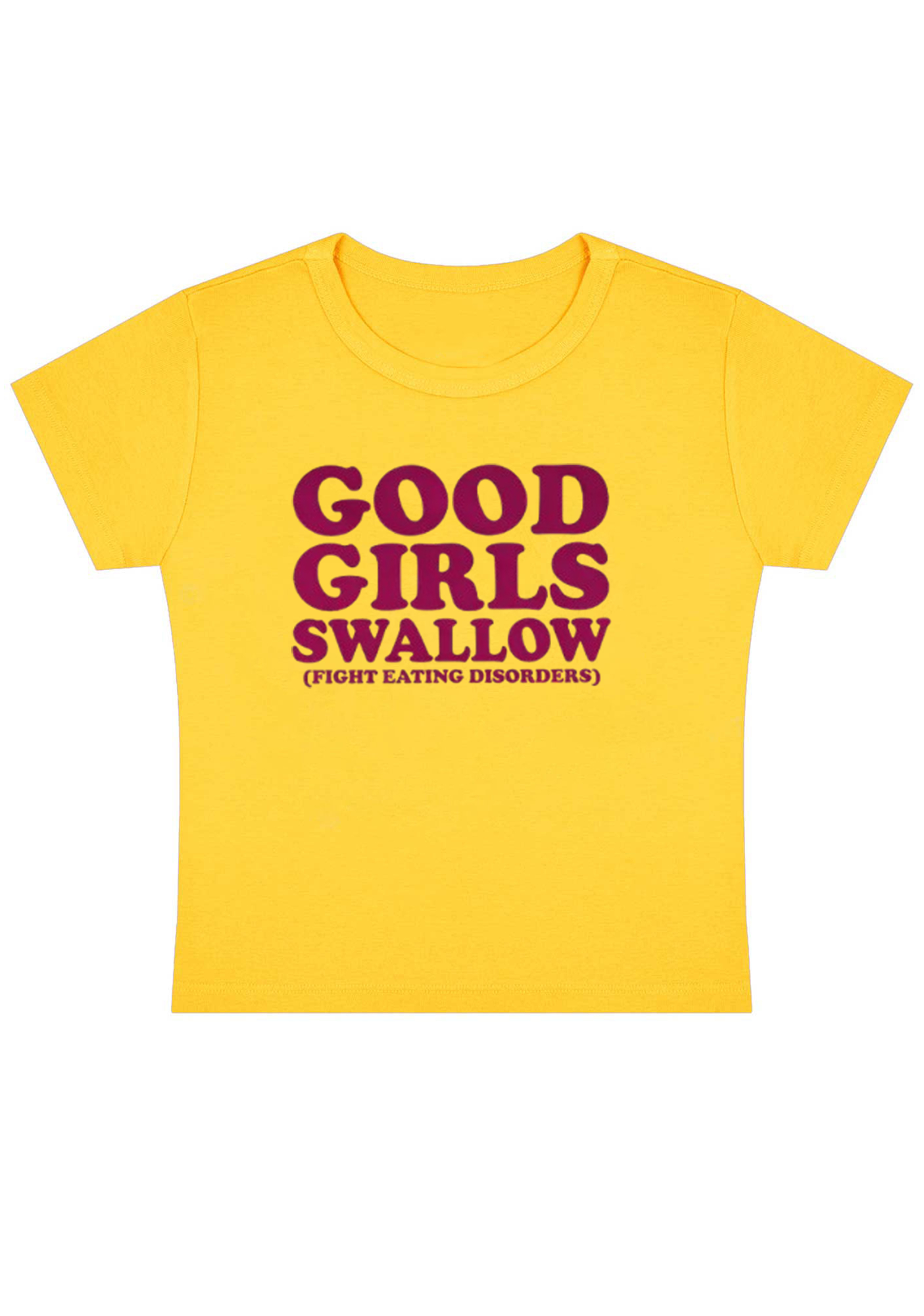 Good Girls Swallow Y2k Baby Tee