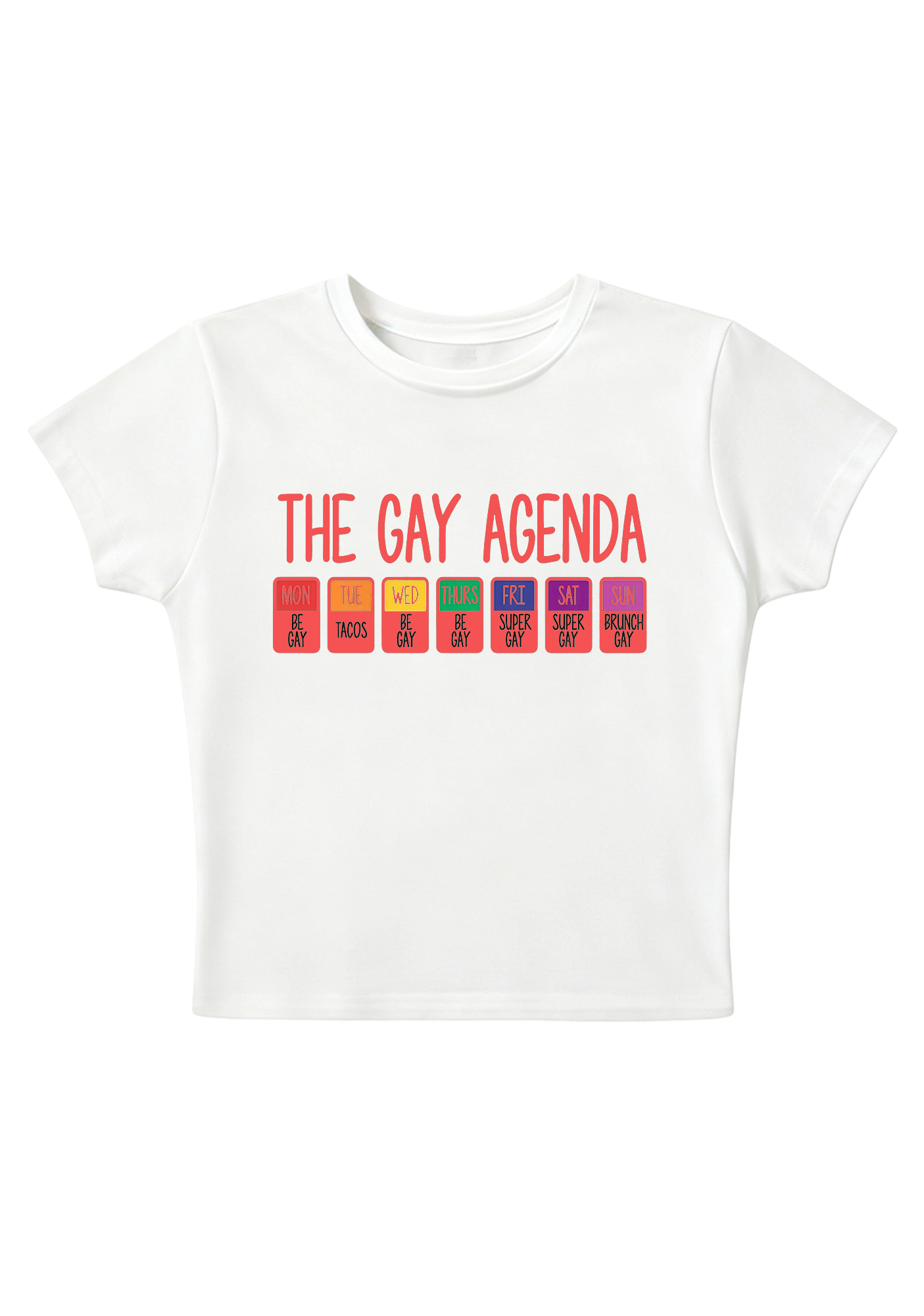 The Gay Agenda Y2K Baby Tee