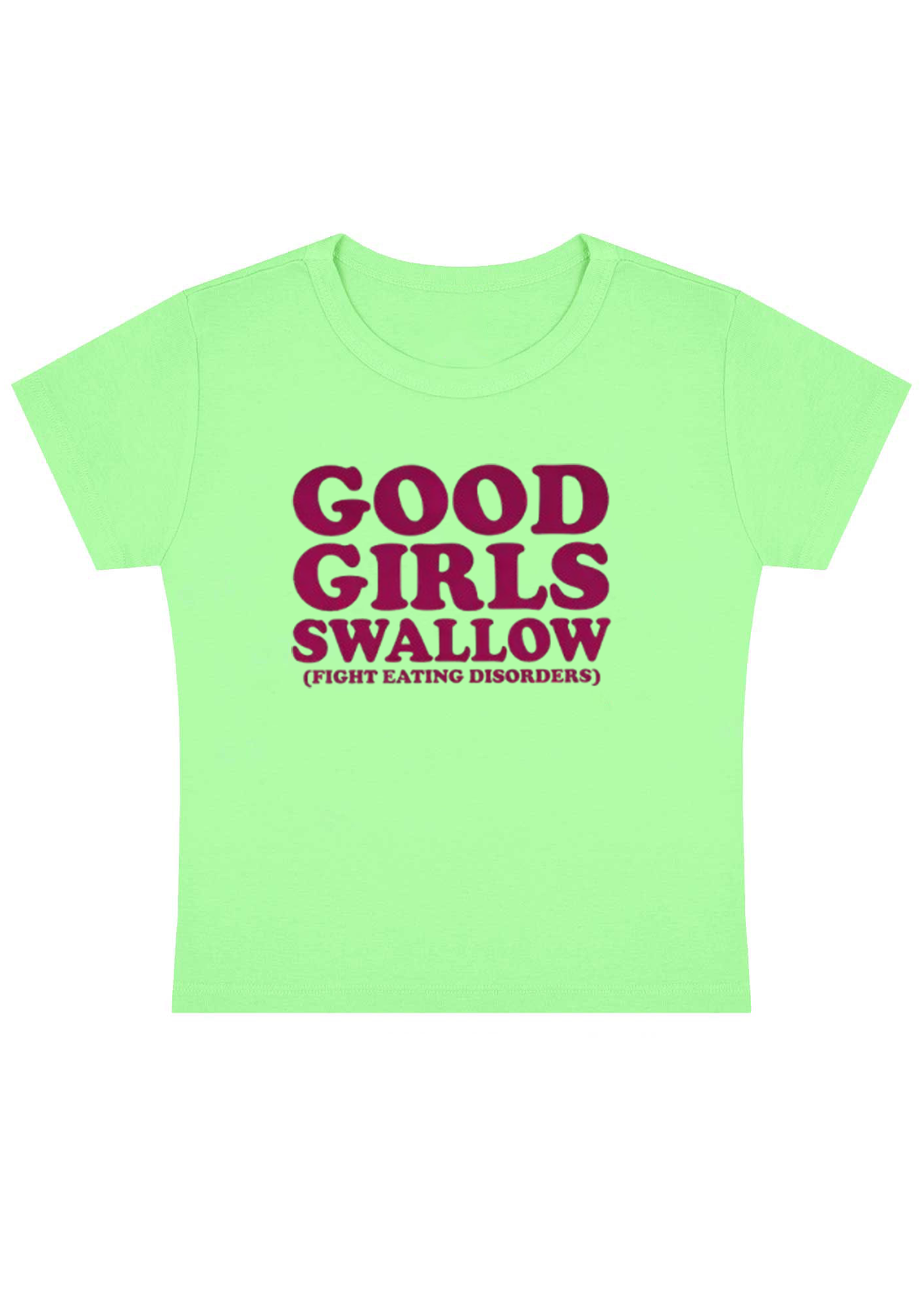 Good Girls Swallow Y2k Baby Tee