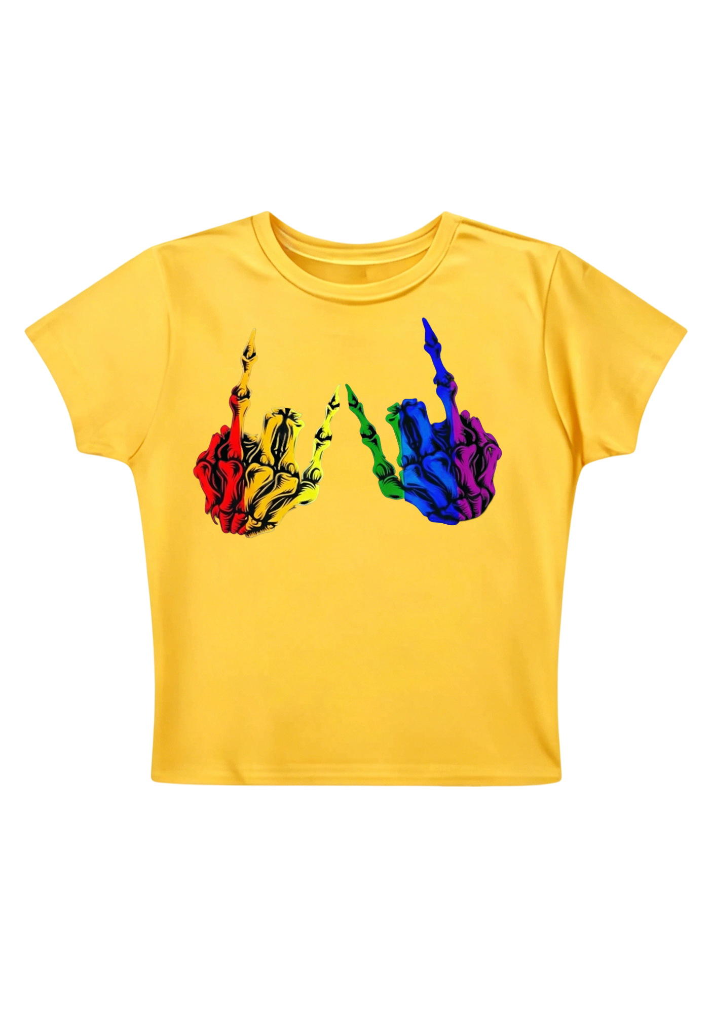 Queer Middle Fingers Y2K Baby Tee