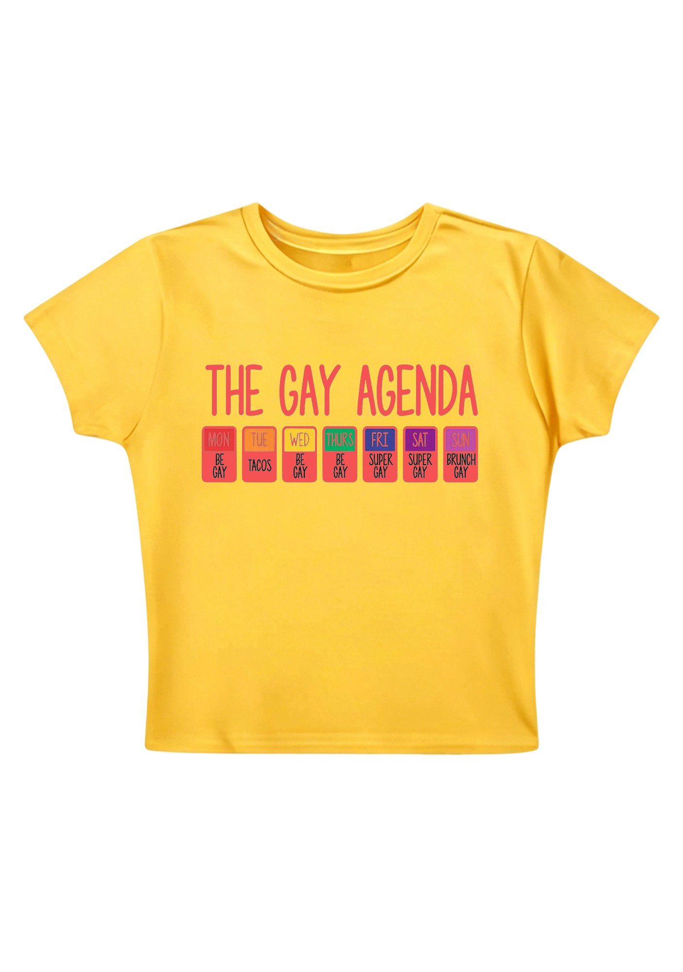The Gay Agenda Y2K Baby Tee