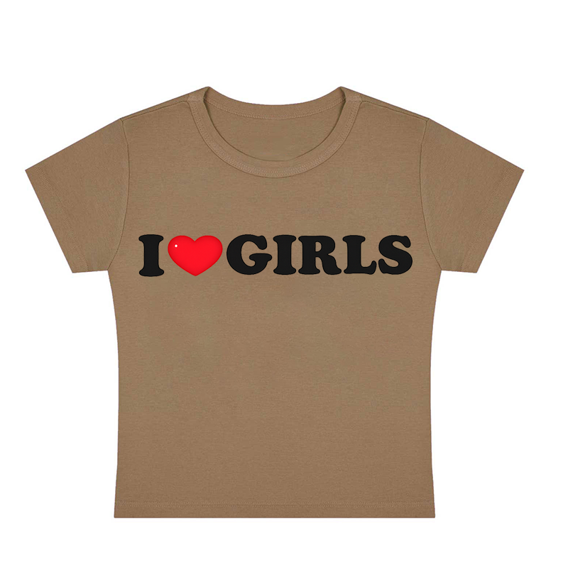I  Love Girls Y2K Baby Tee