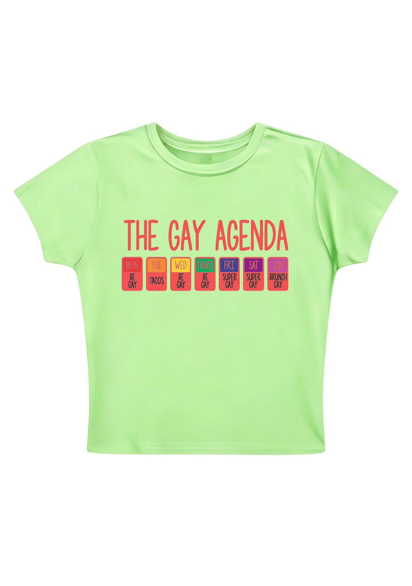 The Gay Agenda Y2K Baby Tee