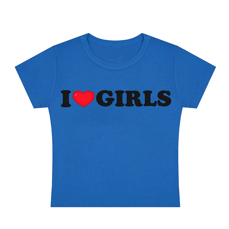 I  Love Girls Y2K Baby Tee