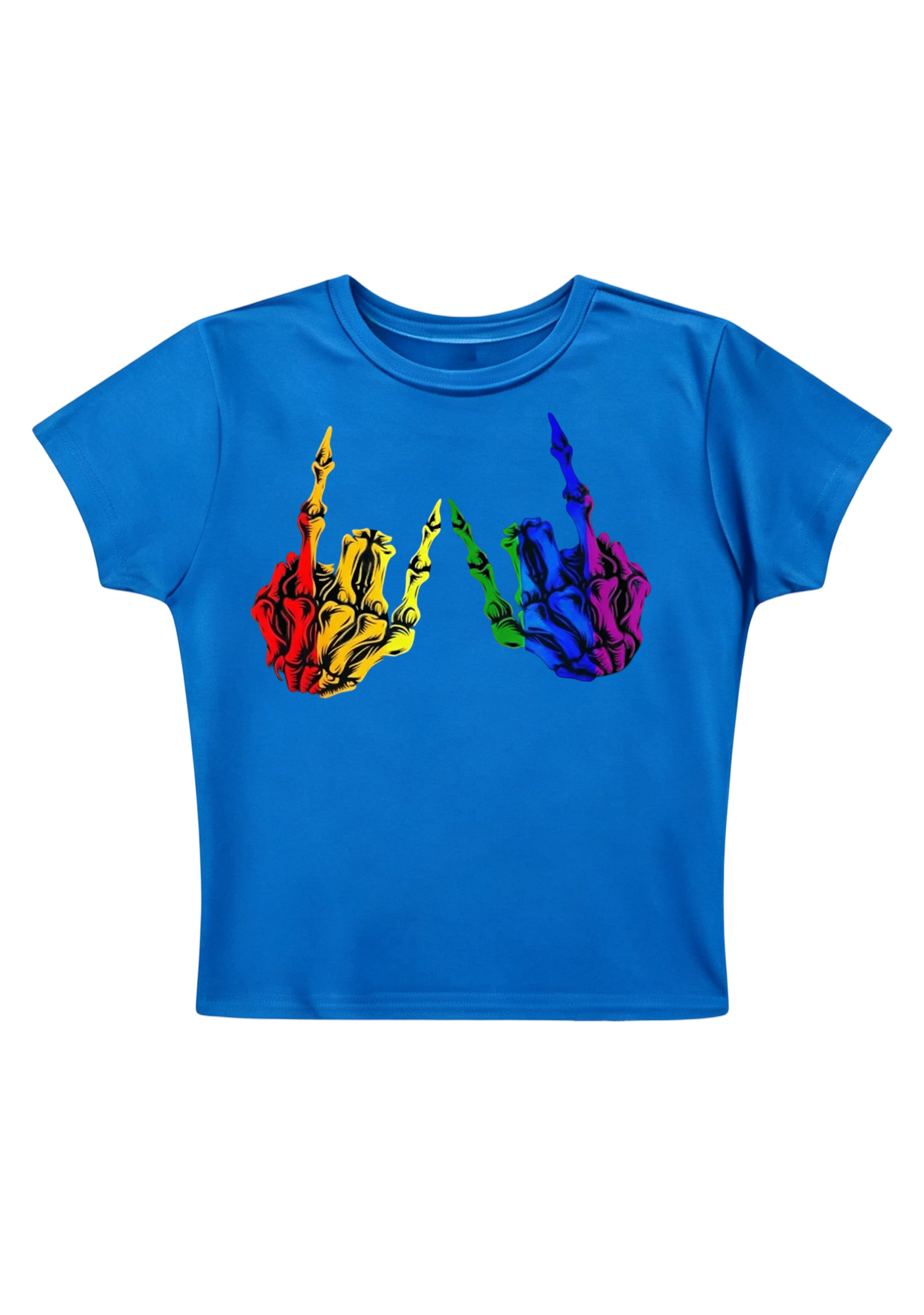 Queer Middle Fingers Y2K Baby Tee