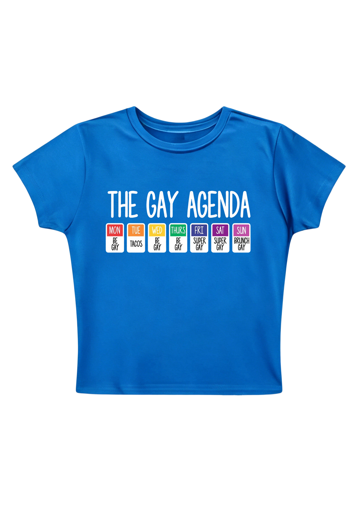 The Gay Agenda Y2K Baby Tee