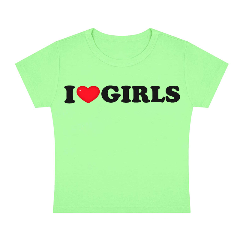 I  Love Girls Y2K Baby Tee