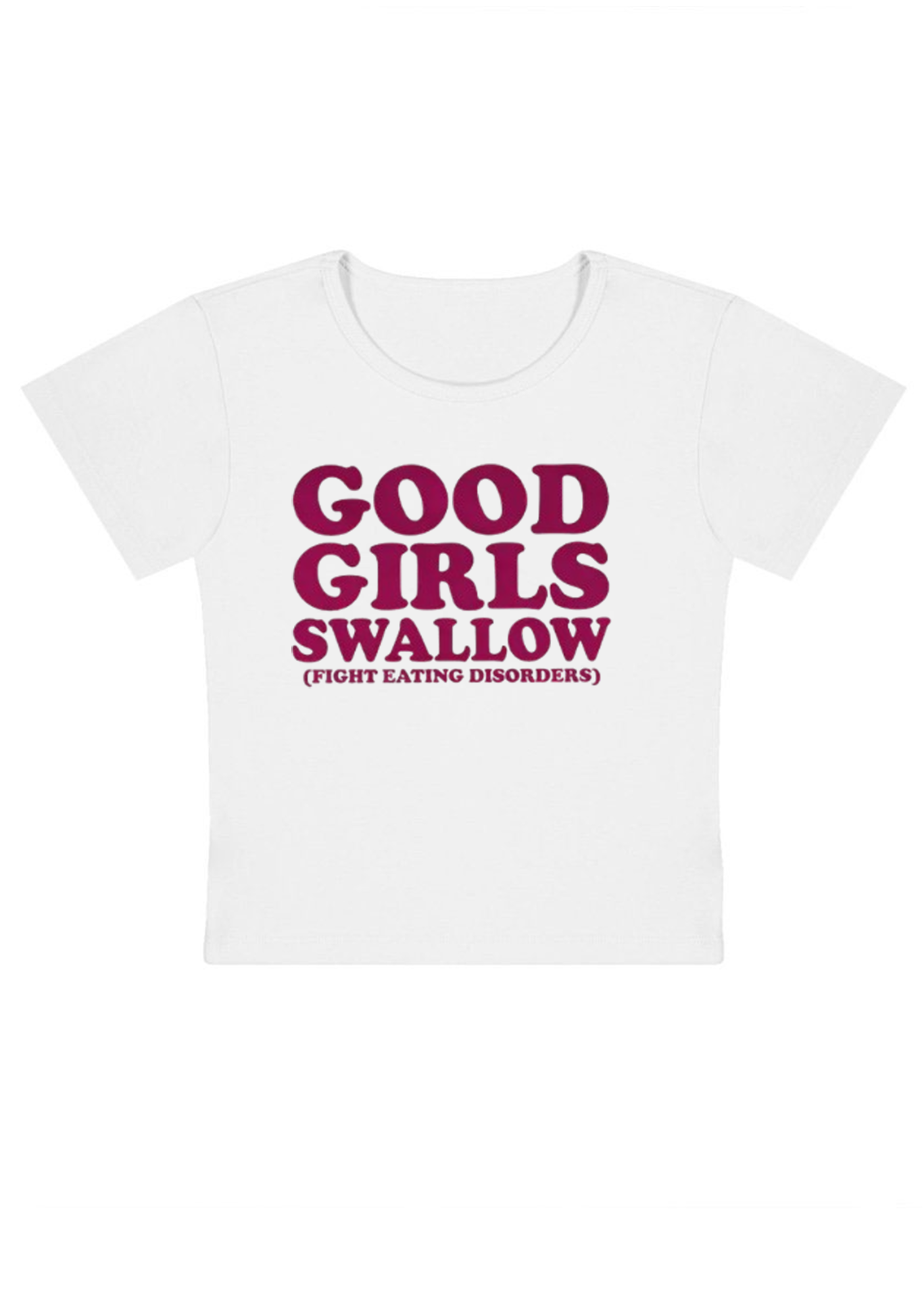 Good Girls Swallow Y2k Baby Tee