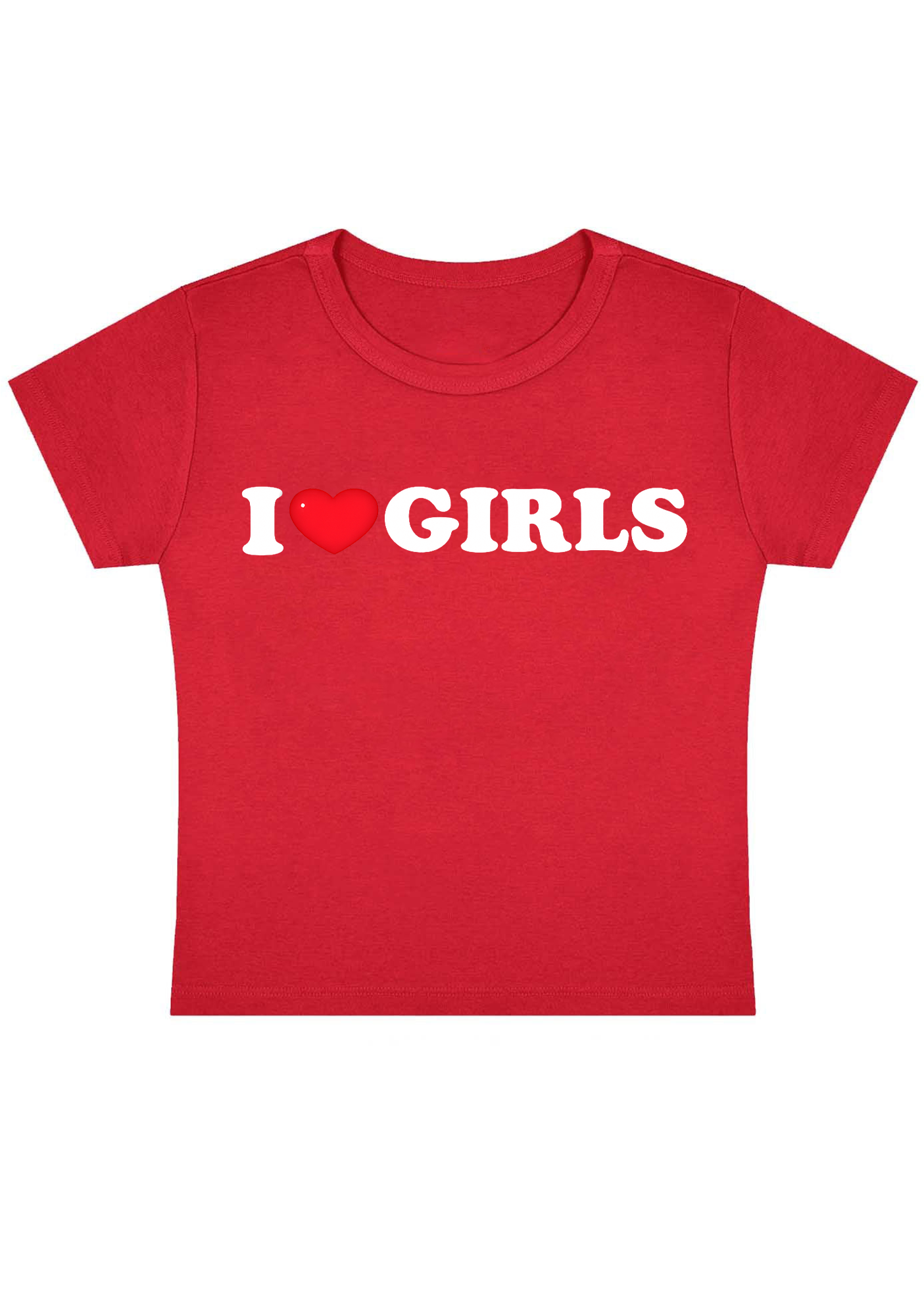 I  Love Girls Y2K Baby Tee