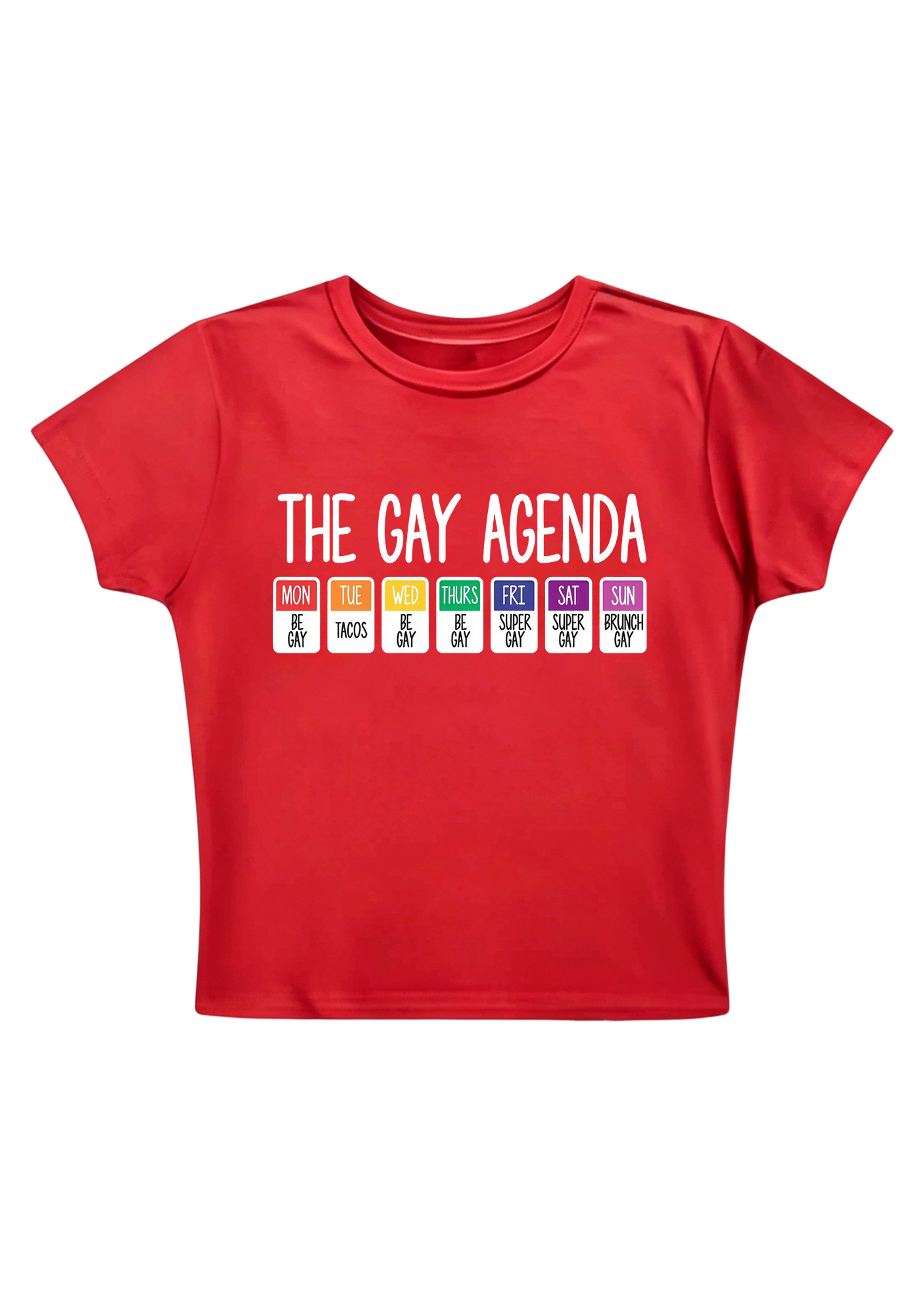 The Gay Agenda Y2K Baby Tee
