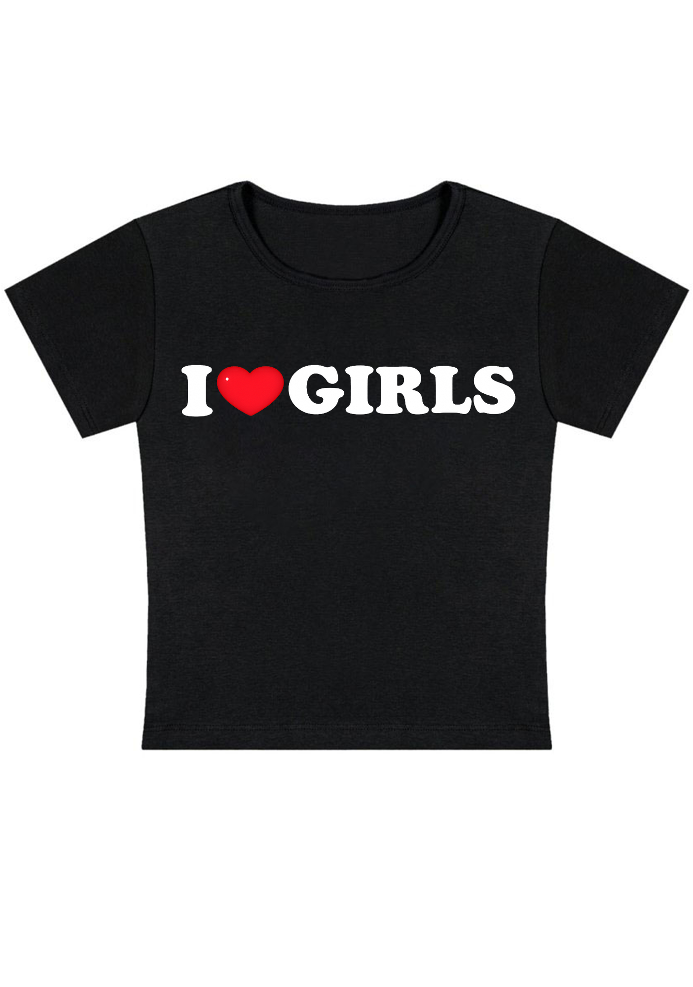 I  Love Girls Y2K Baby Tee