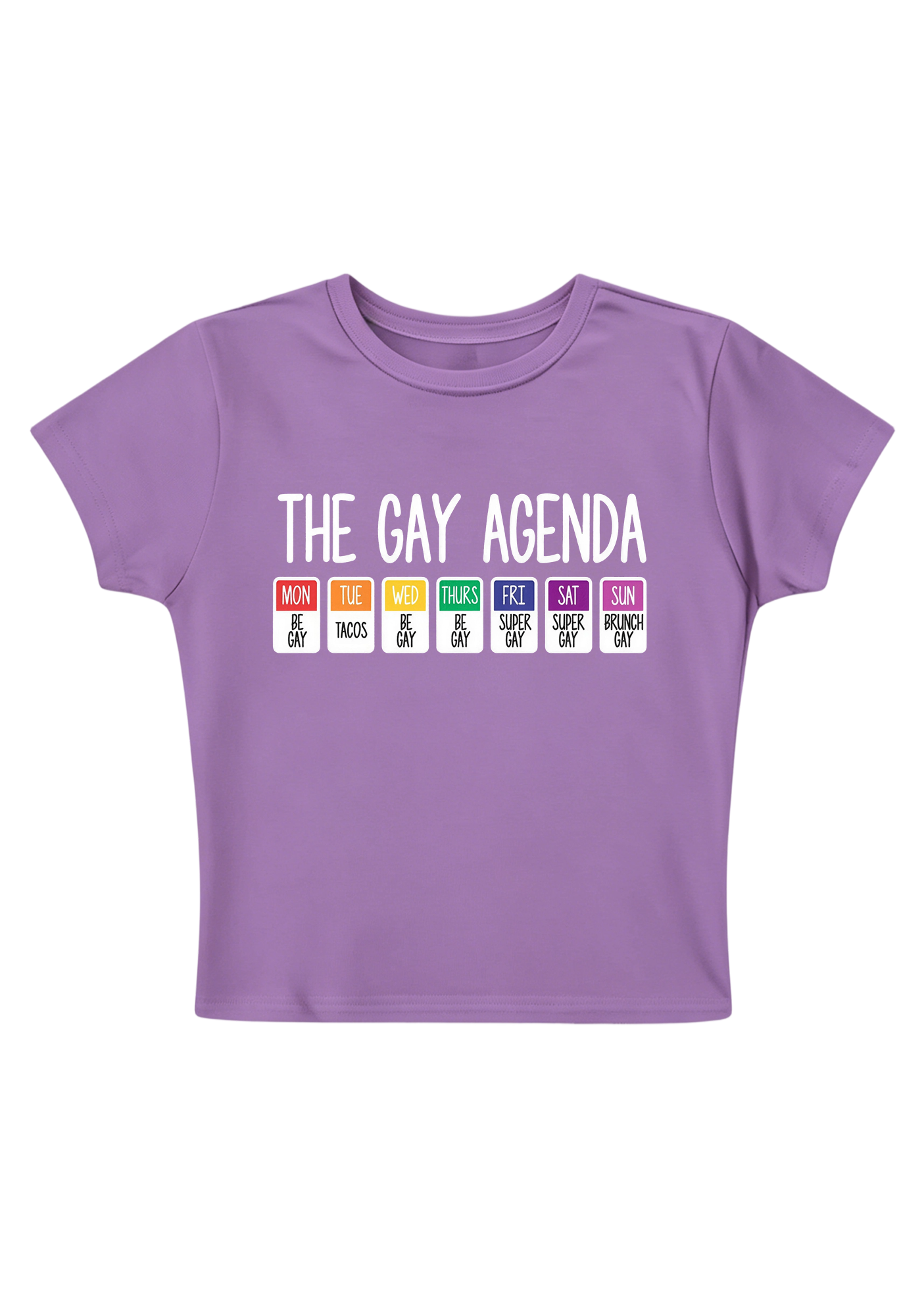 The Gay Agenda Y2K Baby Tee