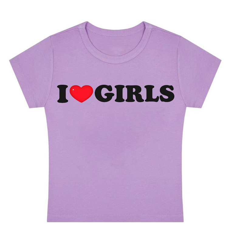 I  Love Girls Y2K Baby Tee