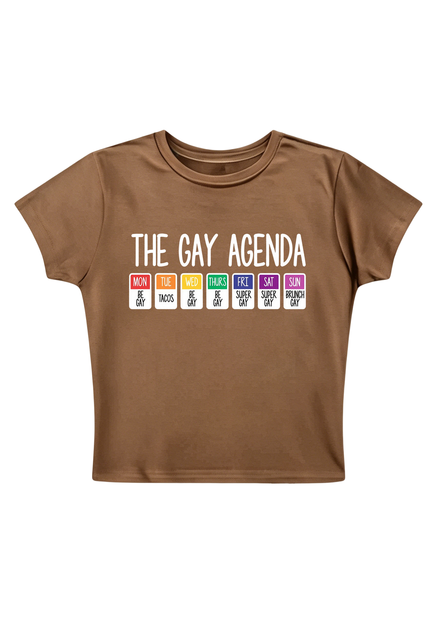 The Gay Agenda Y2K Baby Tee