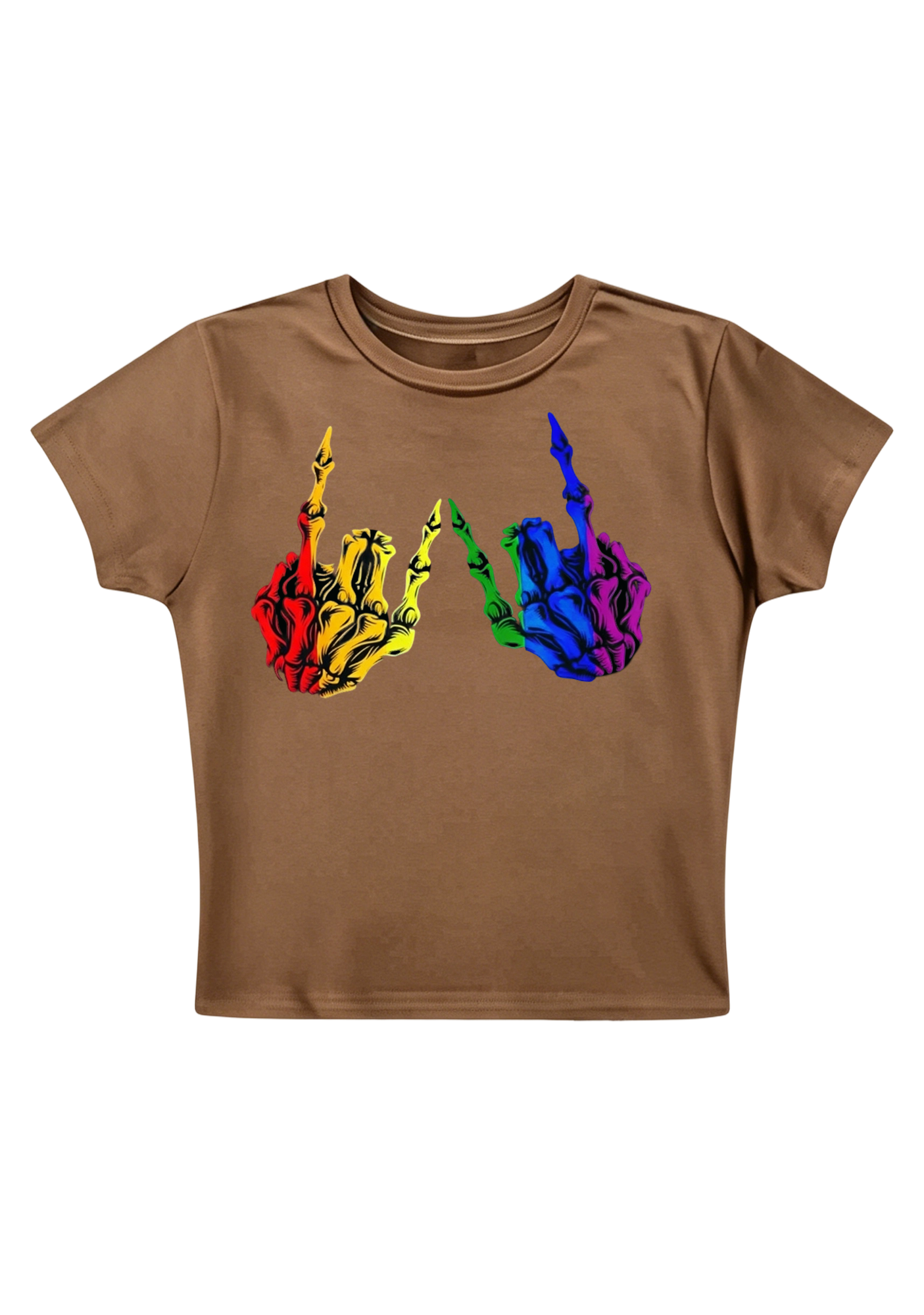 Queer Middle Fingers Y2K Baby Tee