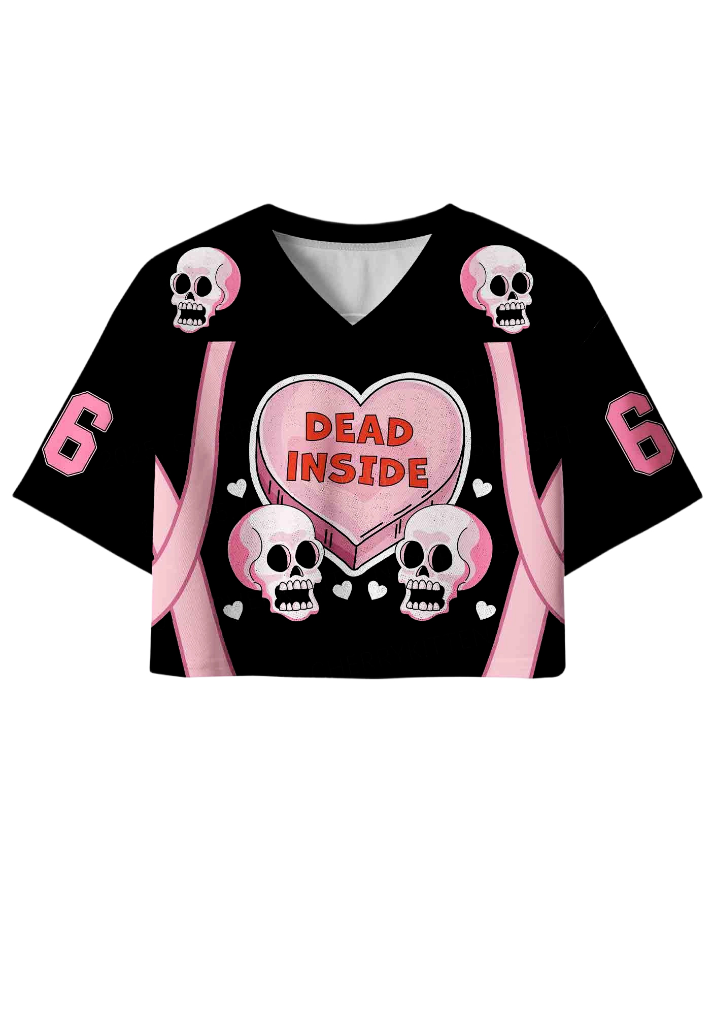 Dead Inside Y2K Crop Sport Jersey Shirts