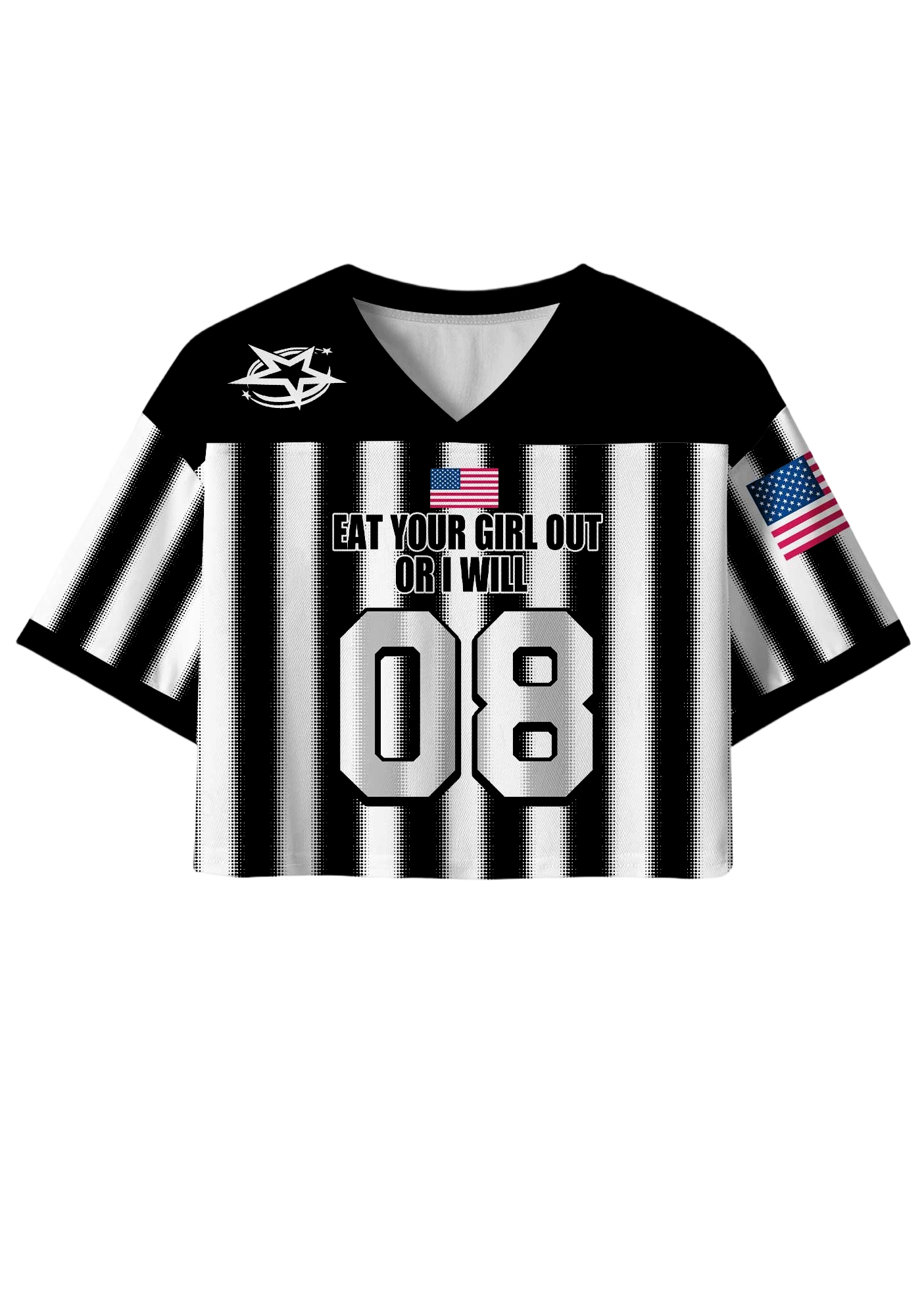 Eat Your Girl Out Or I Will Y2K Crop Sport Jersey Shirts