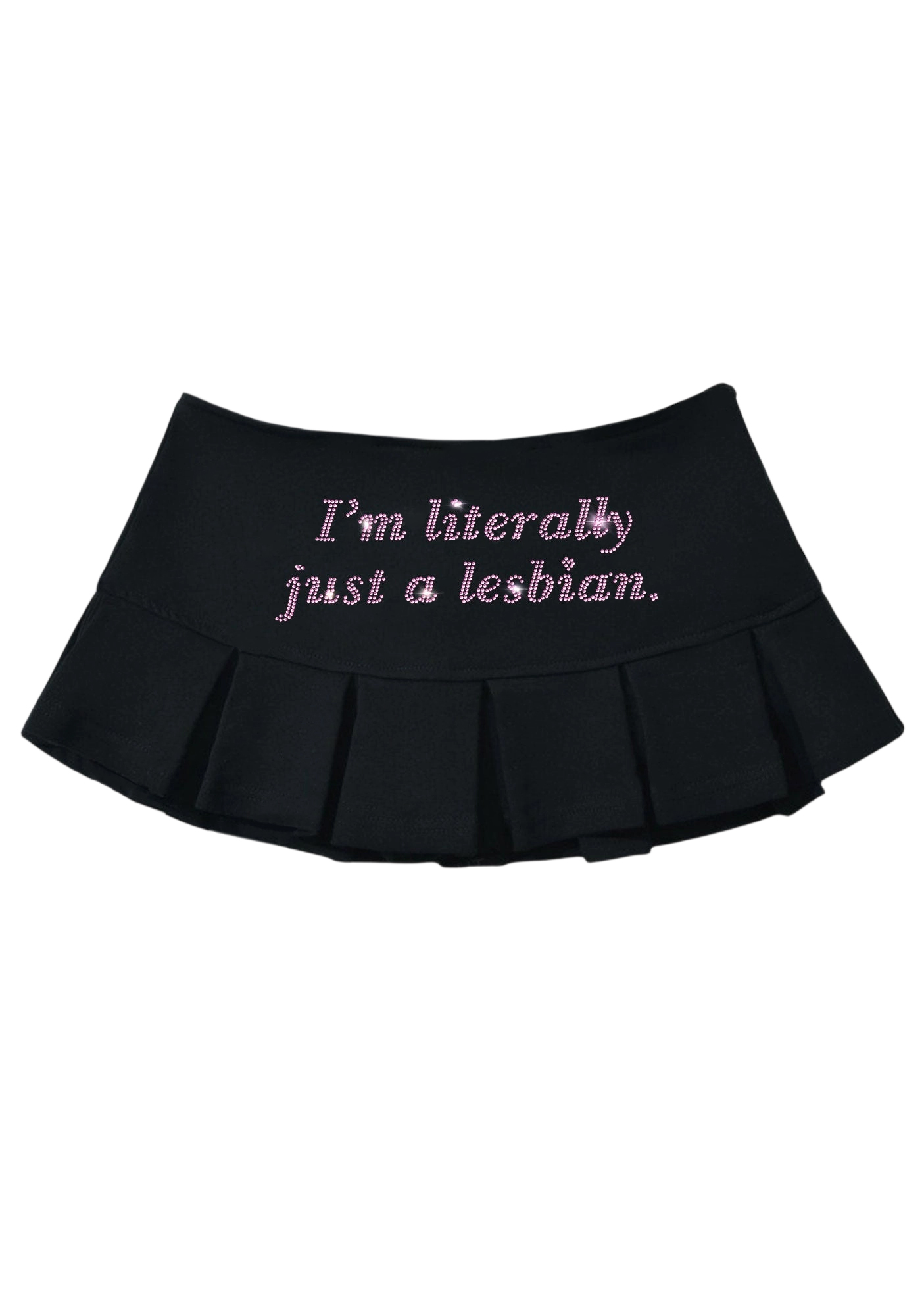 I'm Literally Just A Lesbian Y2K Mini Pleated Skirts