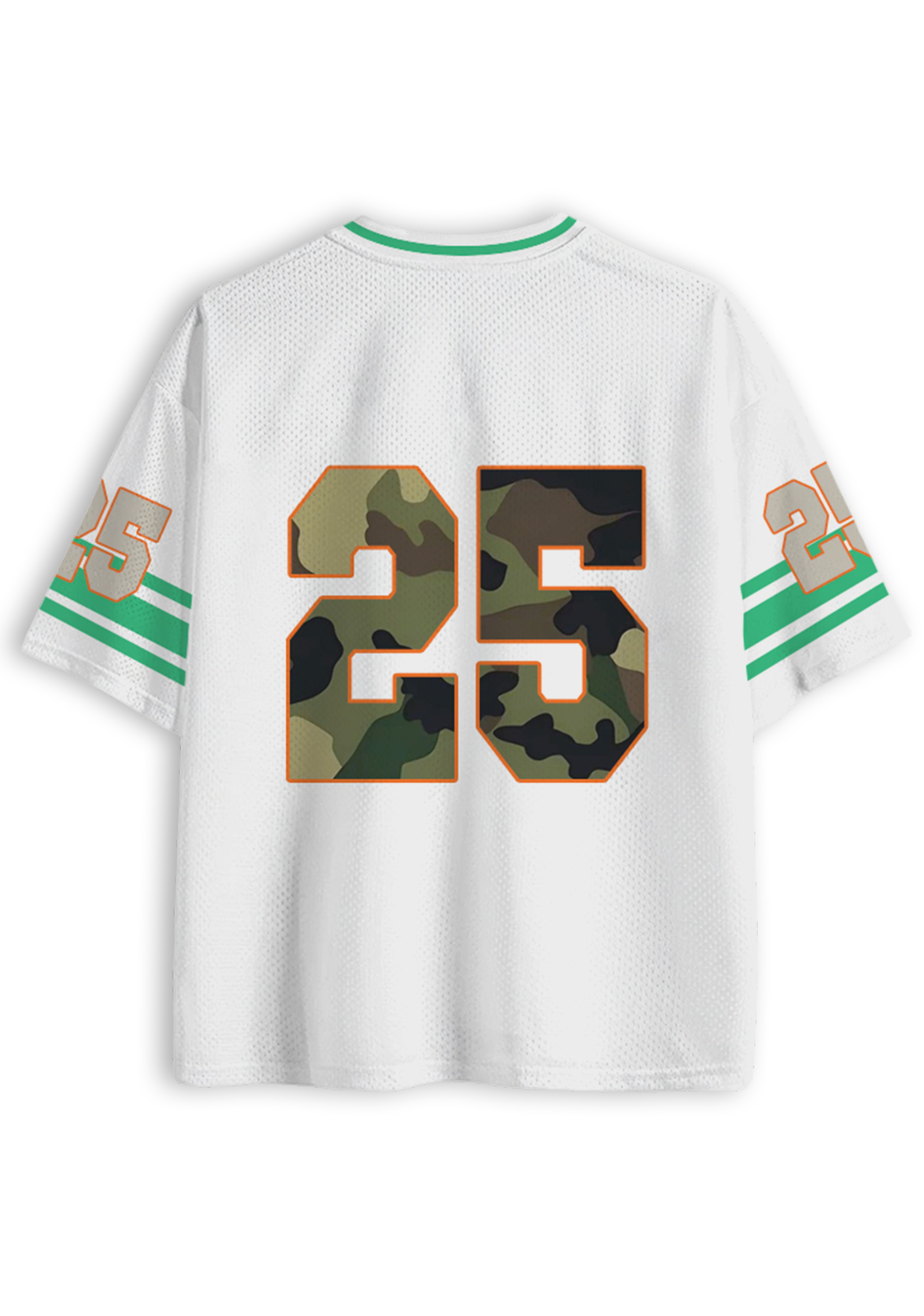 Camo Number 25 Star Lightning White Y2K Jersey Shirts