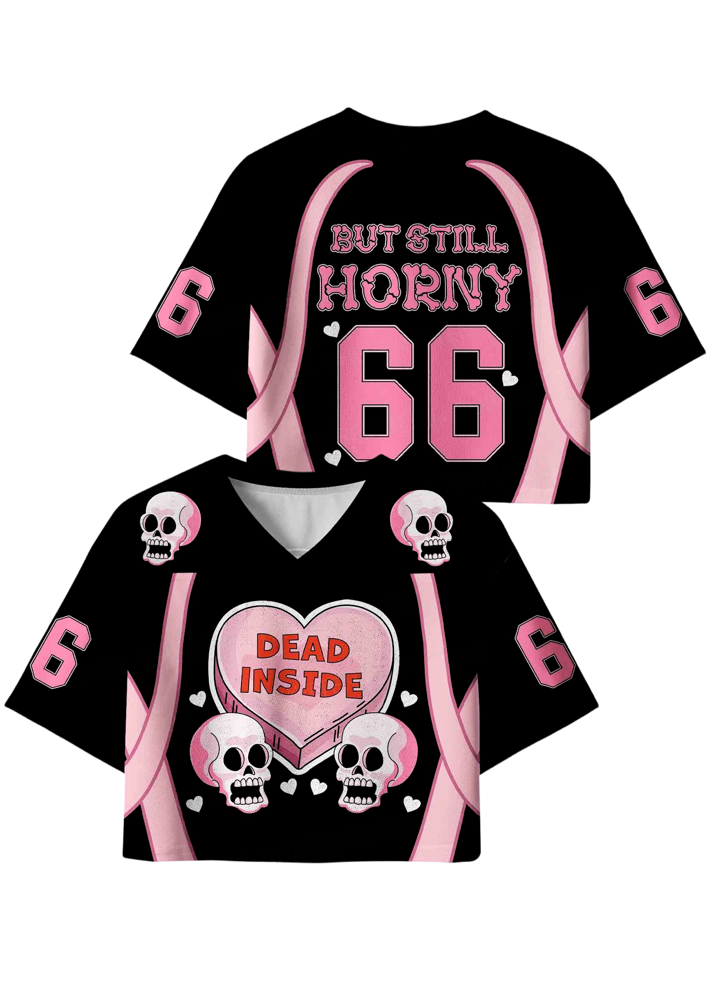 Dead Inside Y2K Crop Sport Jersey Shirts