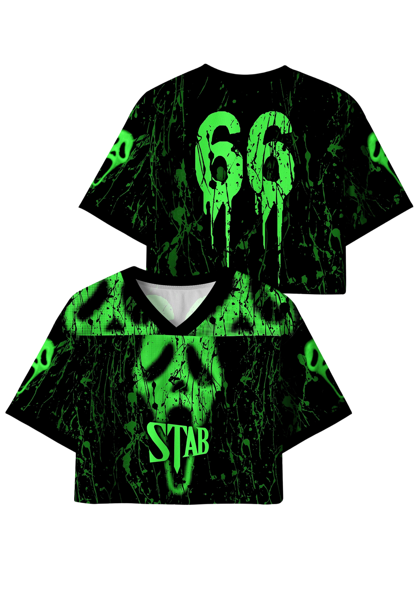 Scary Y2K Crop Sport Jersey Shirts