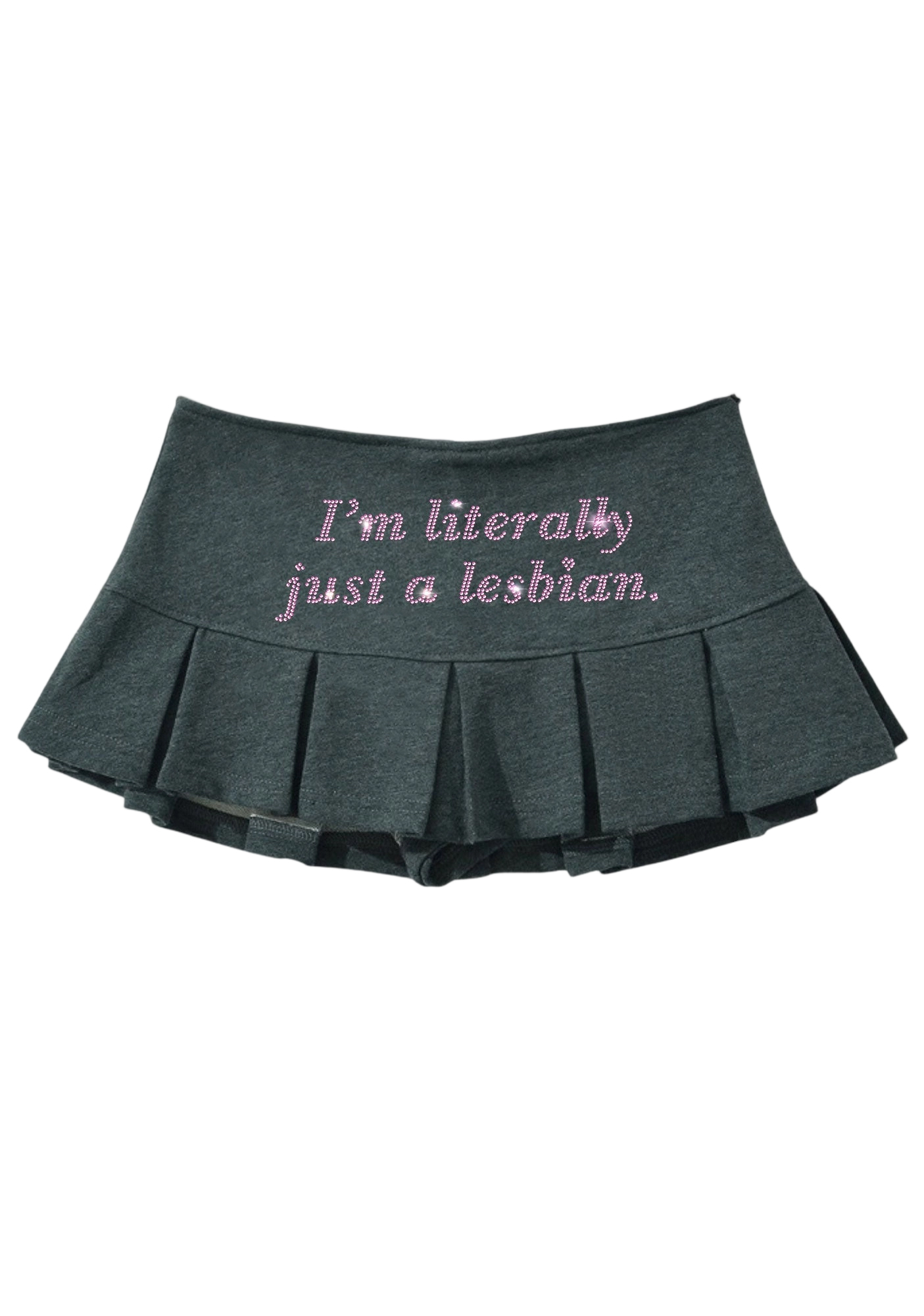 I'm Literally Just A Lesbian Y2K Mini Pleated Skirts